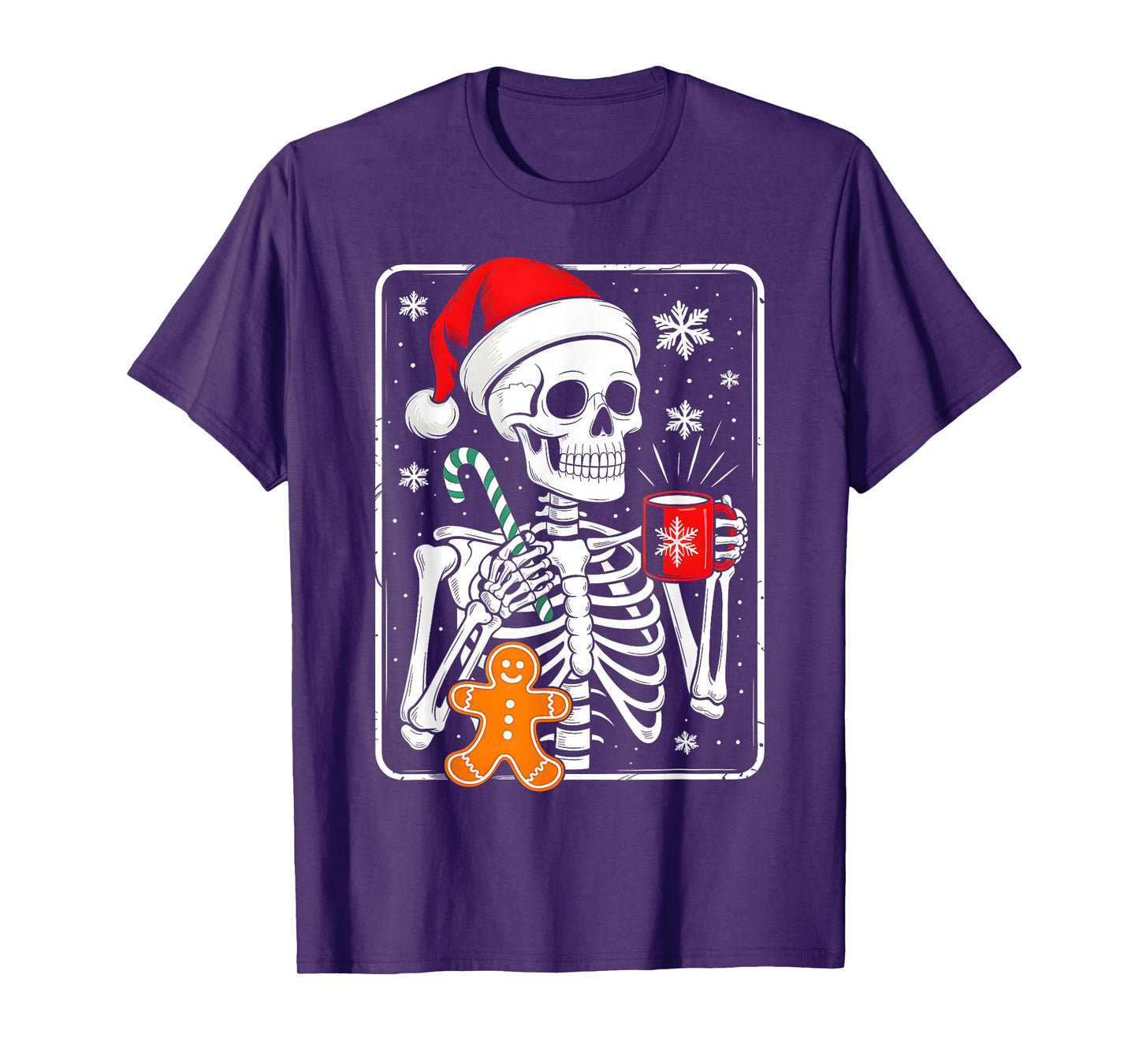 Christmas Skeleton Hot Chocolate Xmas Squad Men Women Kids T-Shirt