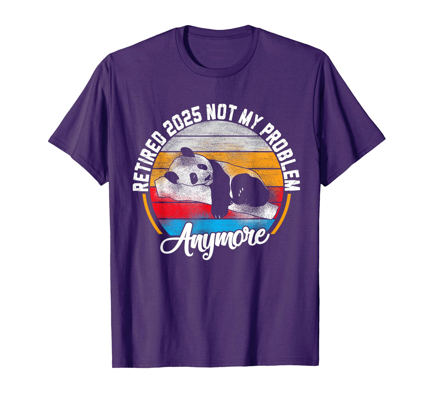 Retired 2025 Not My Problem Anymore Retirement Panda Lover T-Shirt
