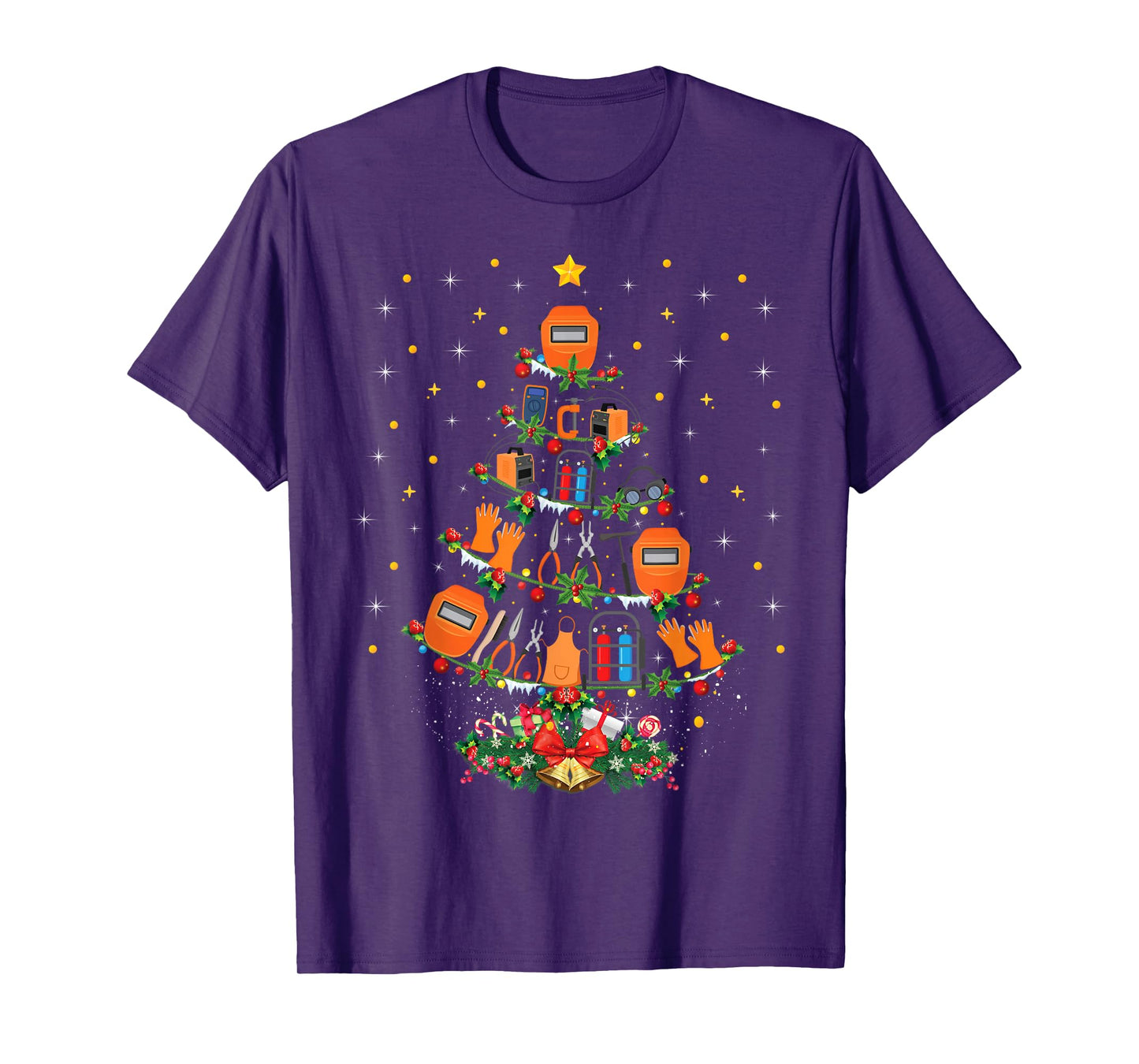 Welder Tools Xmas Tree Ugly Sweater Style Welder Christmas T-Shirt