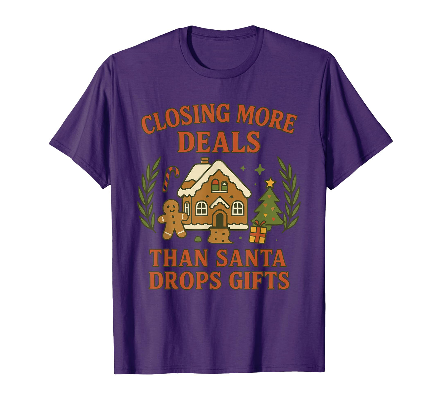 Funny Realtor Christmas Real Estate Santa Holiday Design T-Shirt