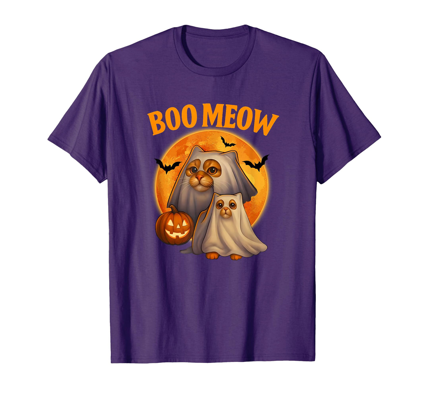 Ghost Cat Meme Funny Halloween Boo Meow T-Shirt