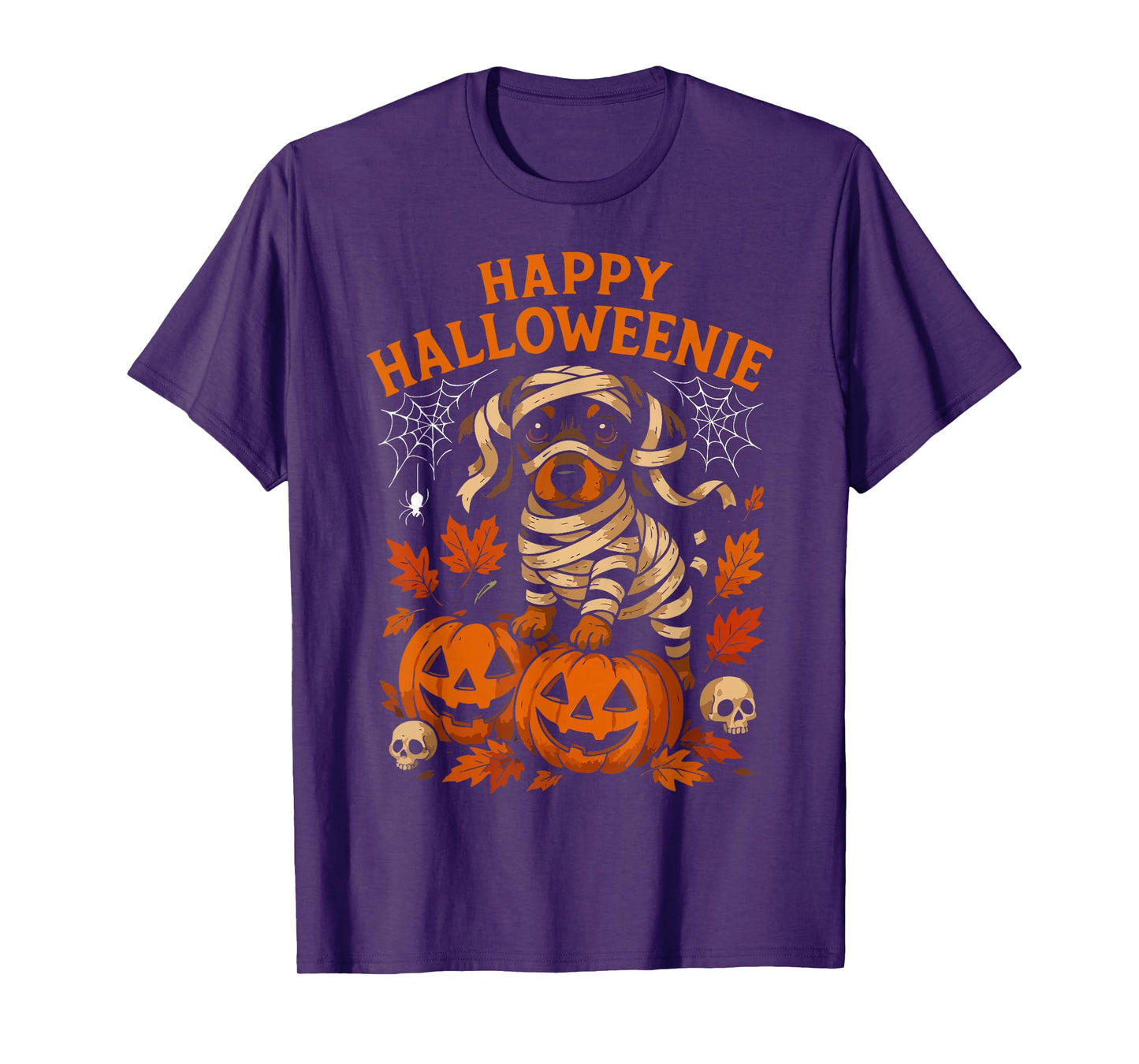 Happy Halloweenie Halloween Wiener Dog Fall Pumpkin Season T-Shirt