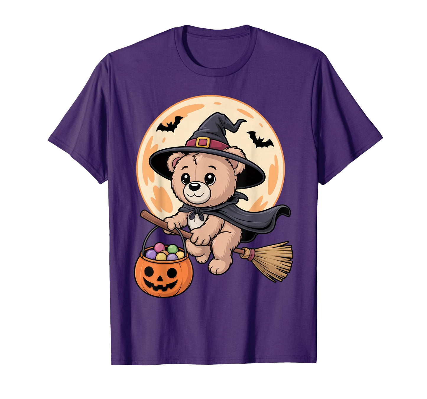 Cute Witch Bear Halloween Fun for Kids and Adults T-Shirt