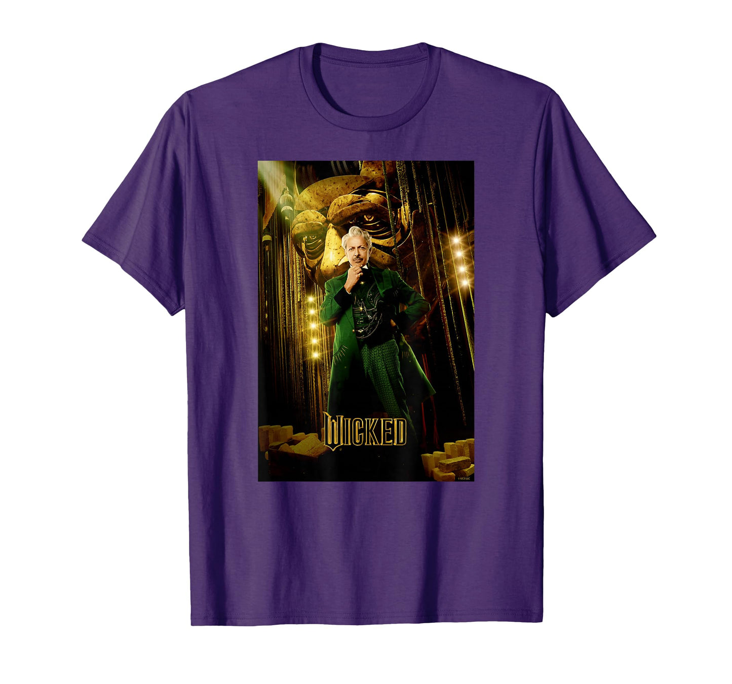 Wicked Unisex-Adult T-Shirt - Wicked Wizard Poster - Black - Small - Short Sleeve - Movie Character T-Shirt