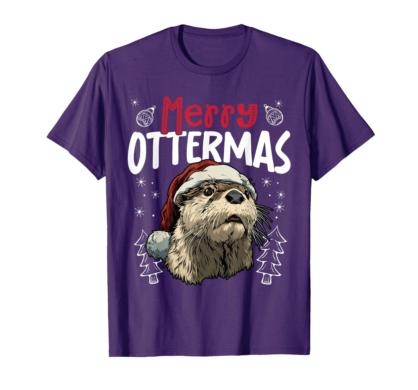 Merry Ottermas Funny Christmas Otter T-Shirt