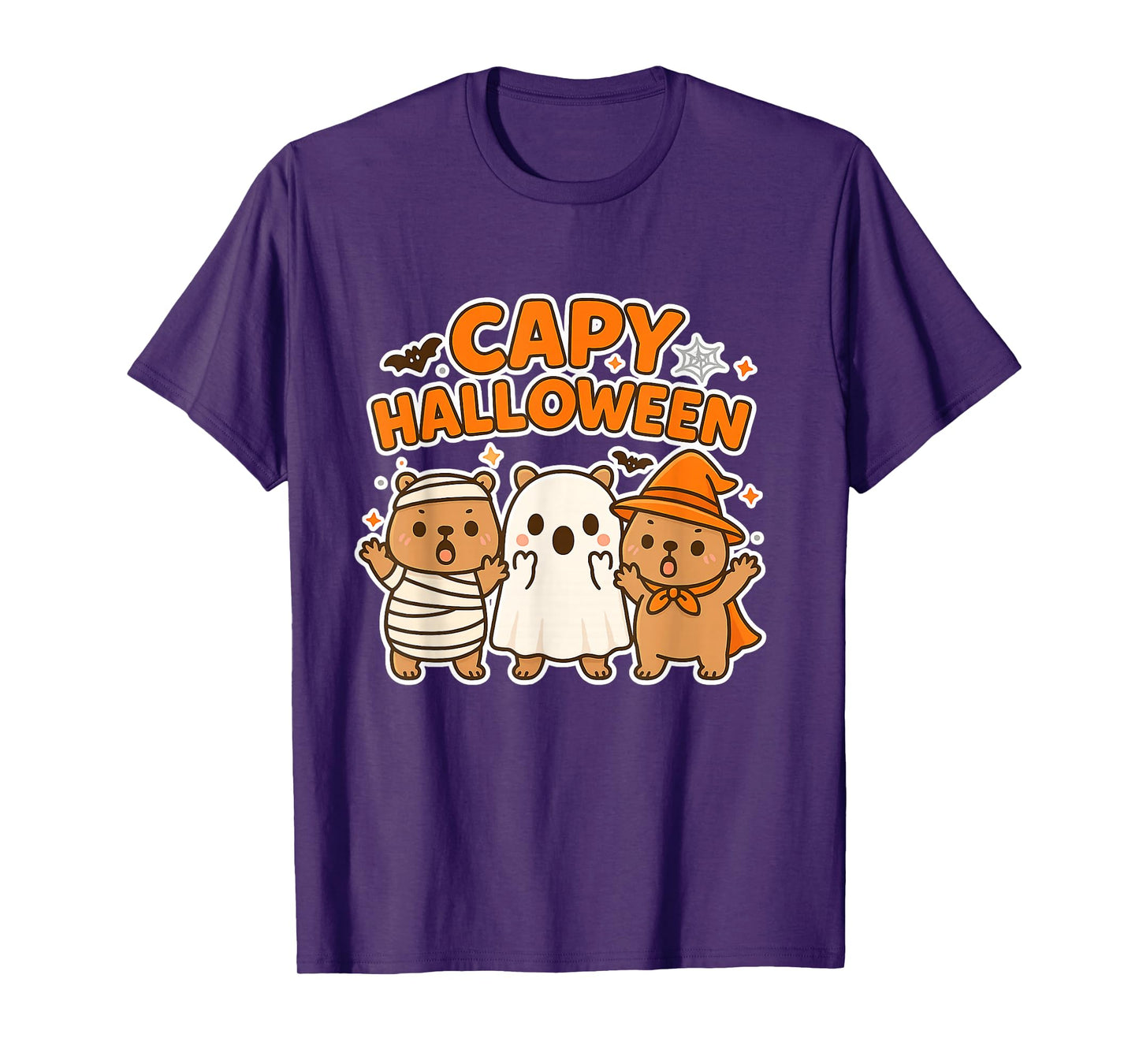 Capy Halloween Boys Girls Cute Capybara Halloween Costume T-Shirt