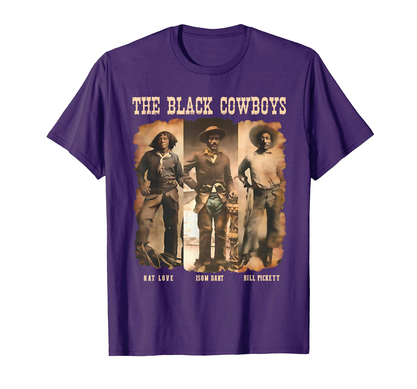 Black Cowboy Western Rodeo Melanin Black History Texas Men T-Shirt