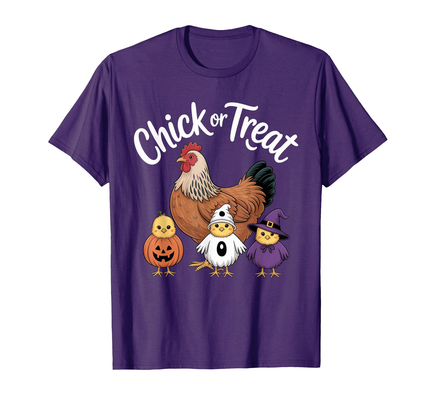 Chick or Treat Halloween Chicken Lover's Spooky Witch T-Shirt
