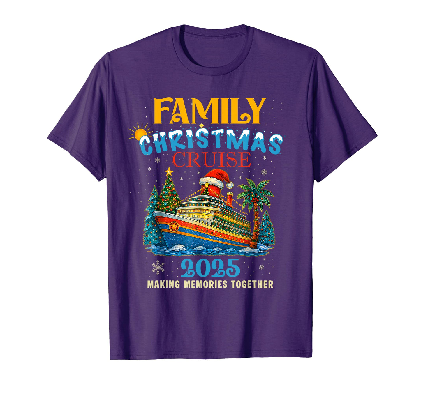 Family Christmas Cruise 2025 Matching Family Cruise Holiday T-Shirt
