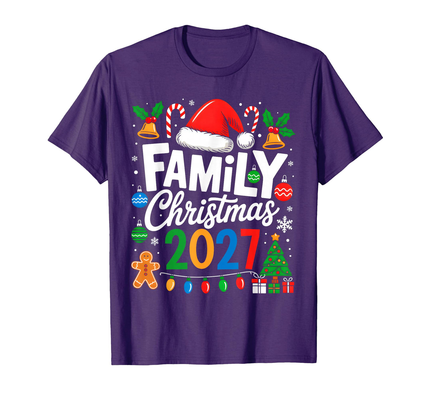 Family Christmas 2027 Matching Pajamas Xmas Family Christmas T-Shirt