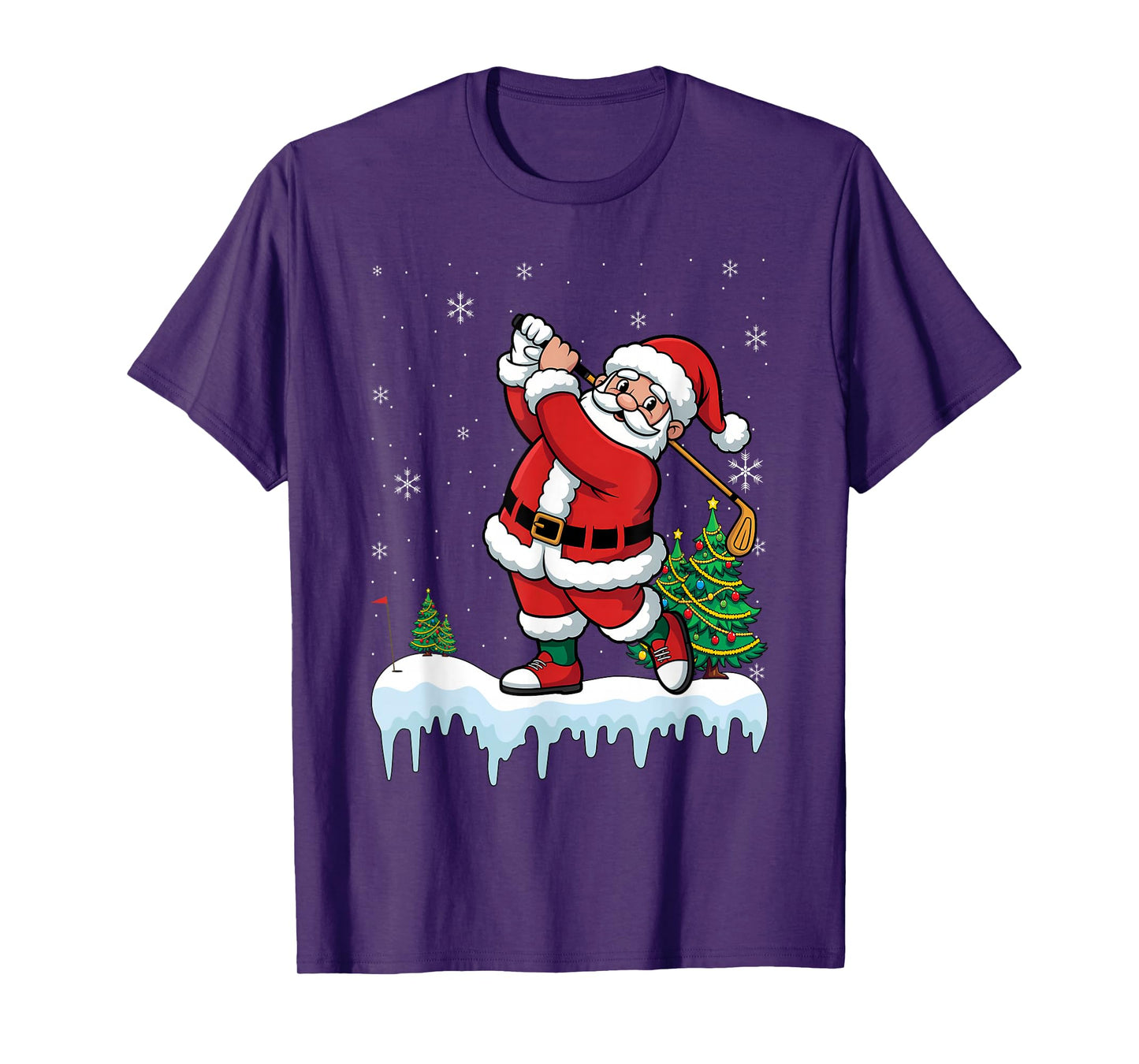 Christmas Golfing Santa Claus Golf Golfer T-Shirt