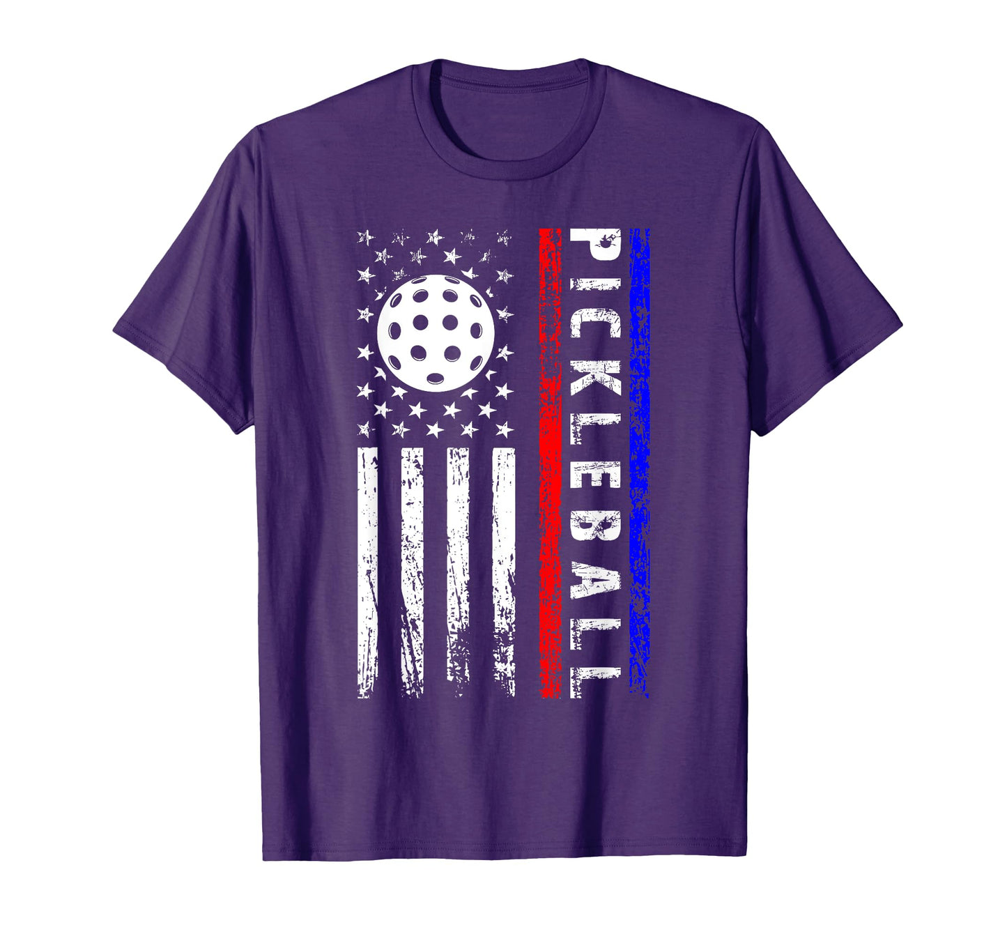 Pickleball Lovers 4th of July American Flag Pickle Ball USA T-Shirt for Women Kids Men