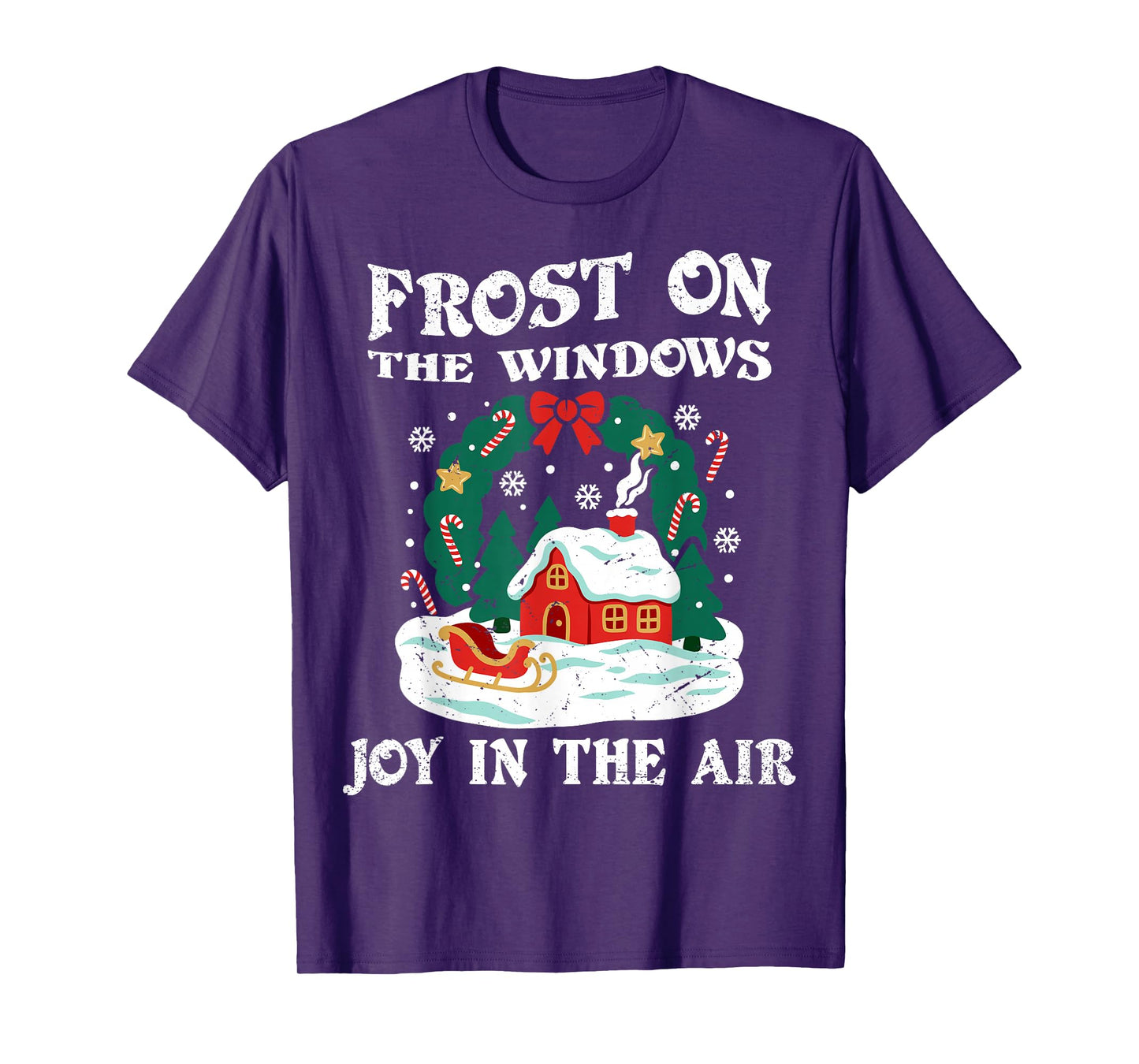 Frost On The Windows Christmas Santa Xmas Family Celebration T-Shirt