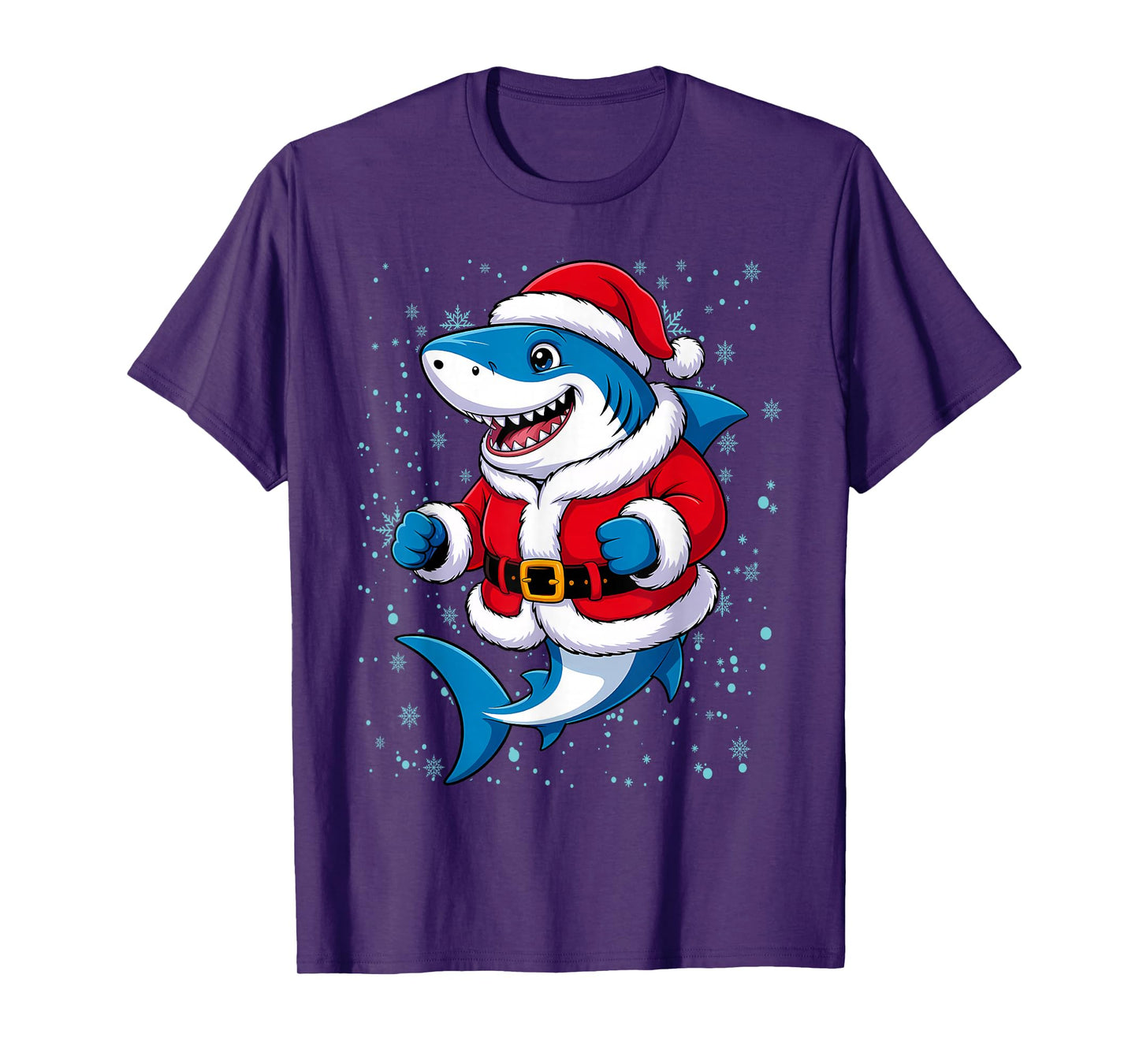 Shark Christmas for Boys Kids Santa Sharkmas Xmas T-Shirt