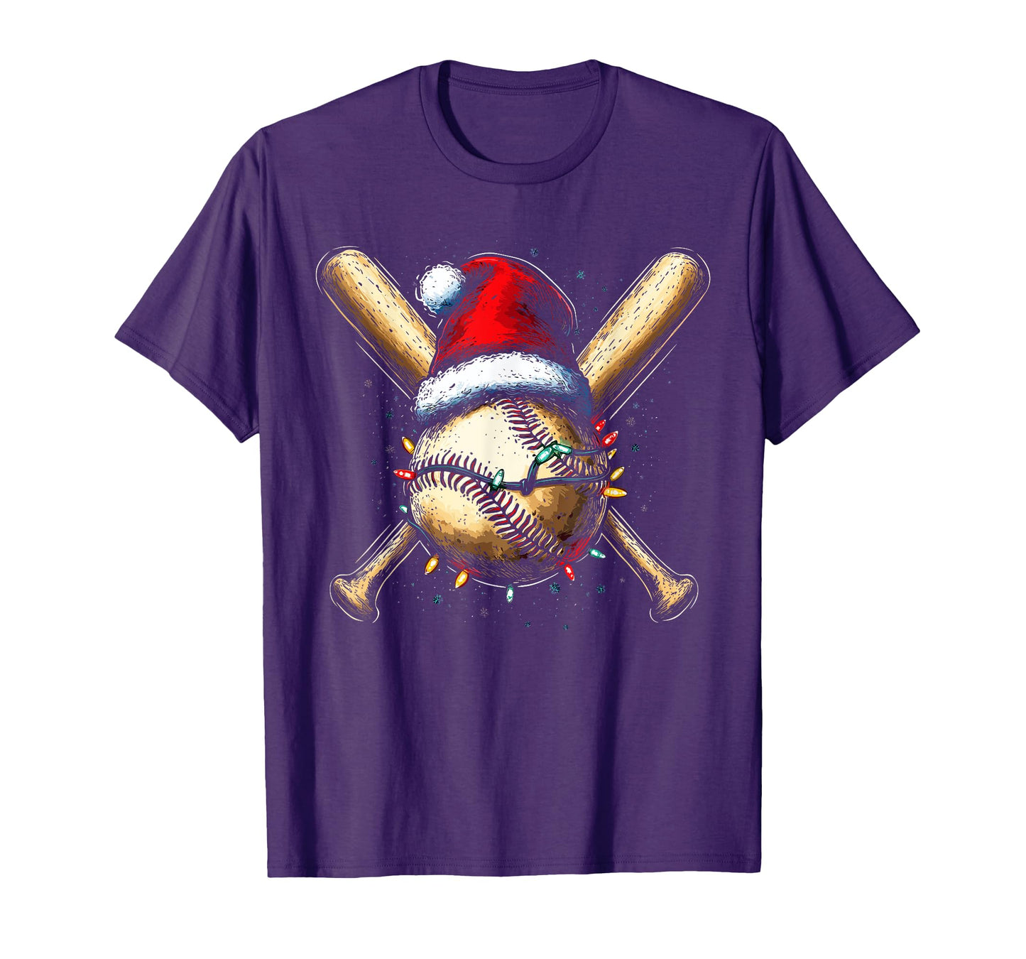 Christmas Baseball Pajama Xmas Santa For Men Boys Girls Kids T-Shirt