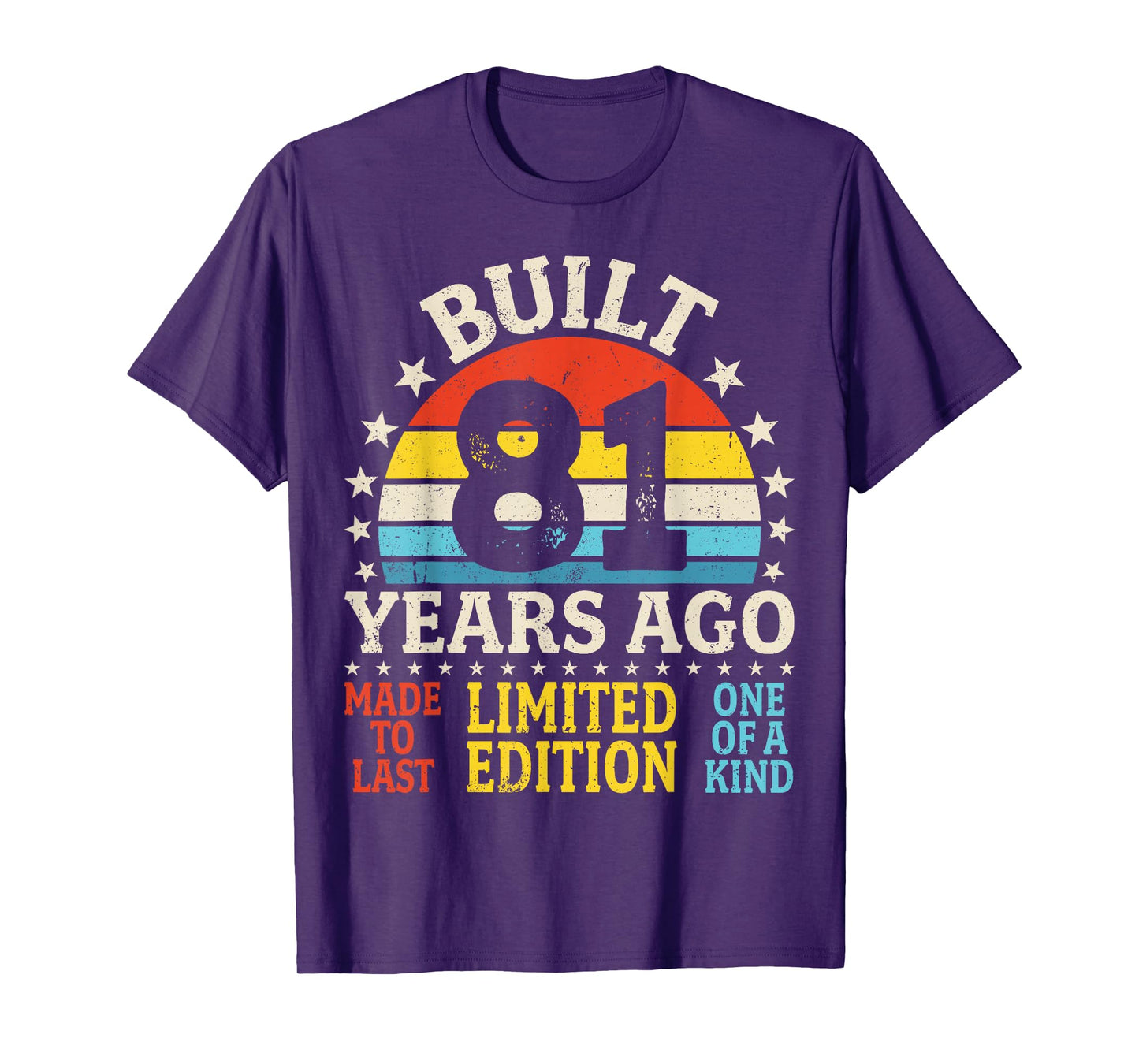 Built 81 Year Ago Classic Vintage 81st Birthday T-Shirt