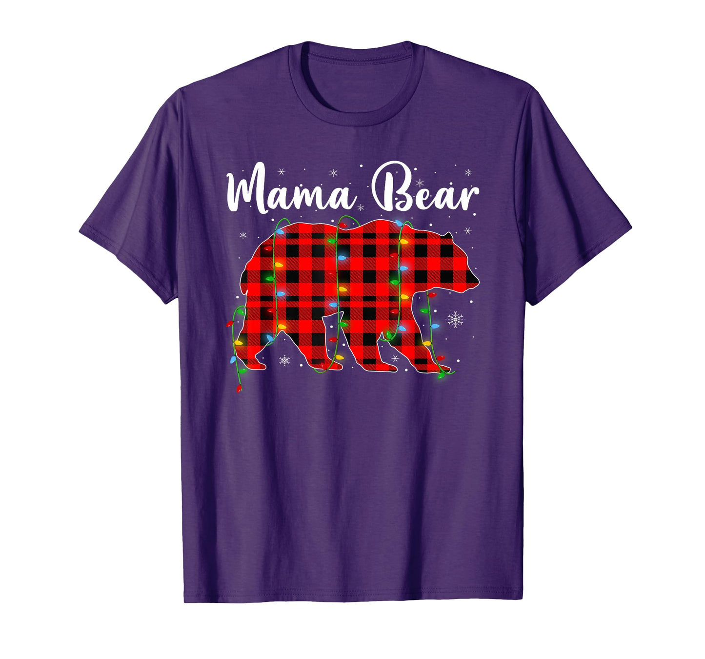 Mama Bear Christmas Pajamas Matching Family Mom Xmas T-Shirt