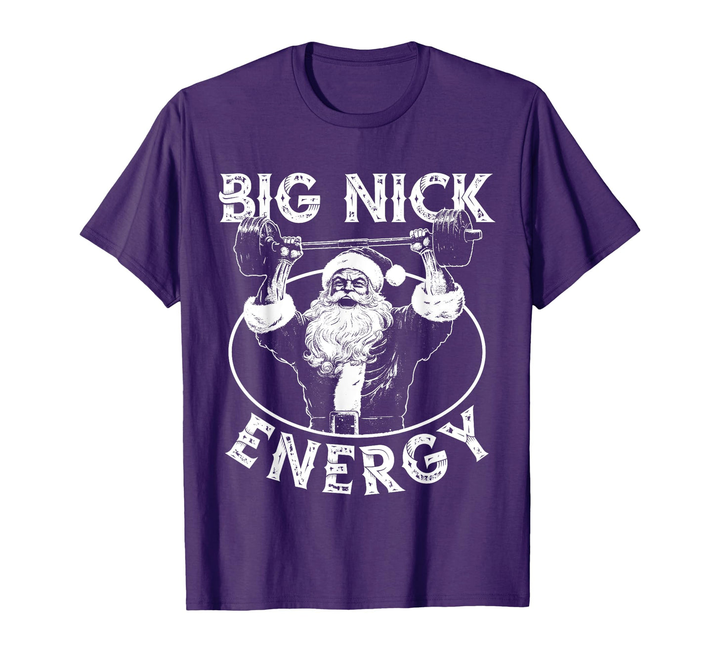 Big Nick Energy Funny Santa Christmas Mens Santa Christmas T-Shirt
