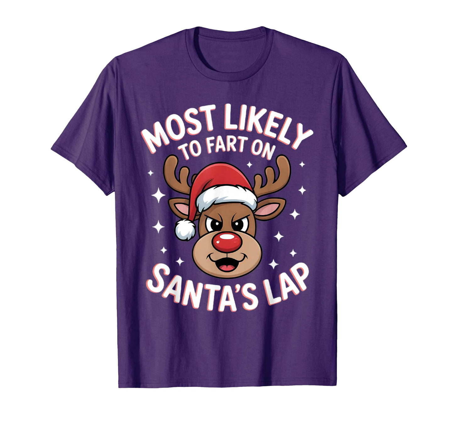 Most Likely to Fart On Santa's Lap Family Matching Christmas T-Shirt
