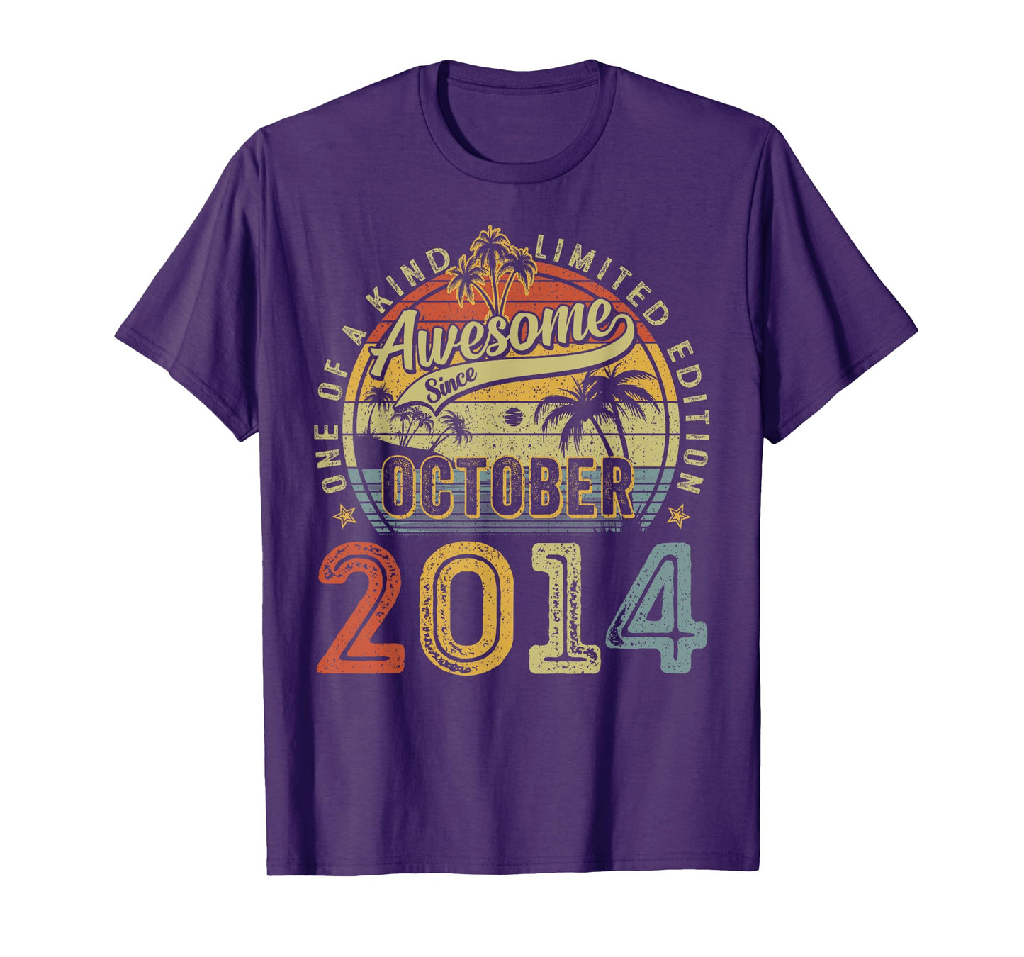 Awesome Since October 2014 Vintage Boys Girls 10th Birthday T-Shirt