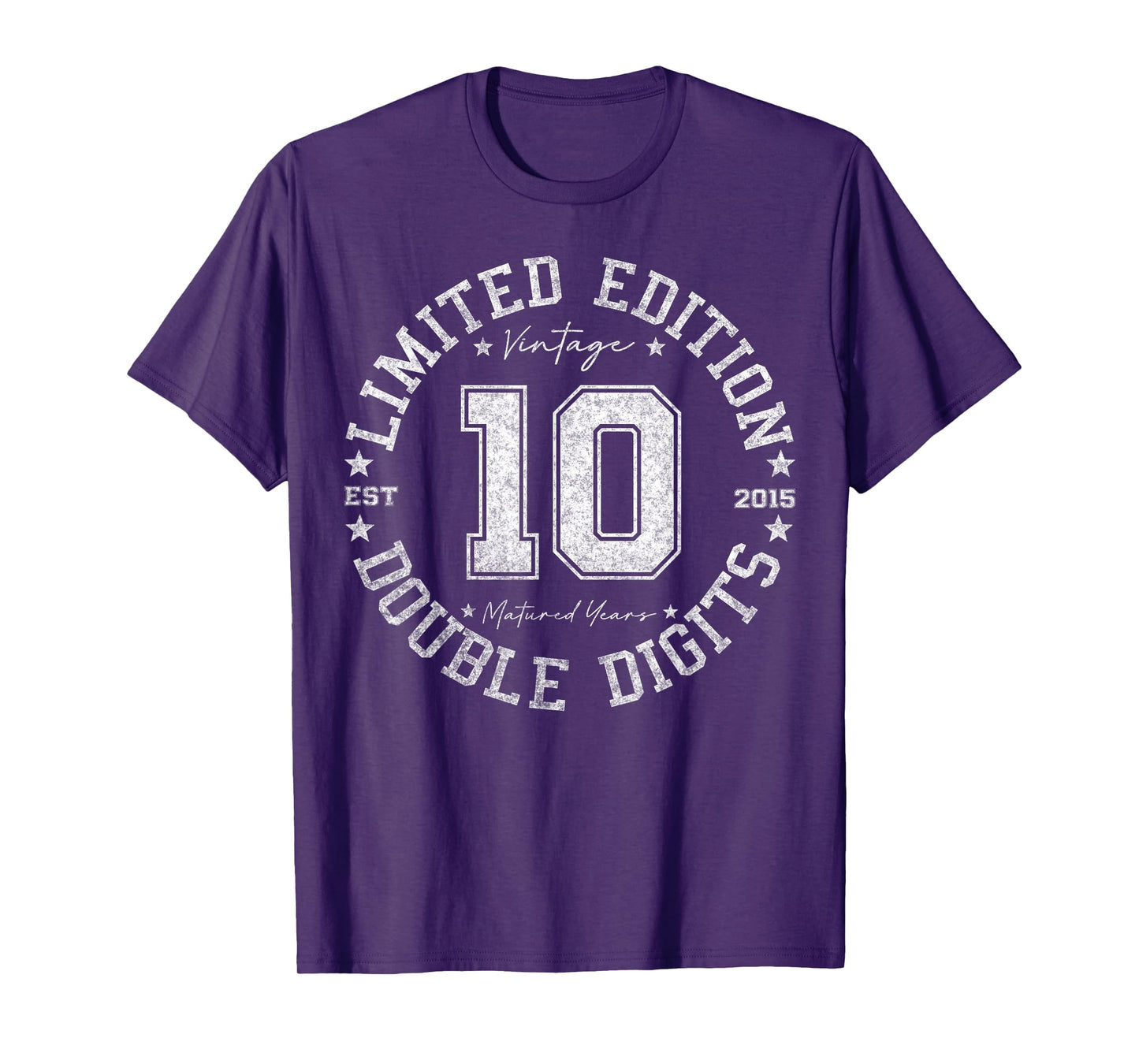 Official Double Digits 10 Year Old Gifts 10th Birthday 2015 T-Shirt