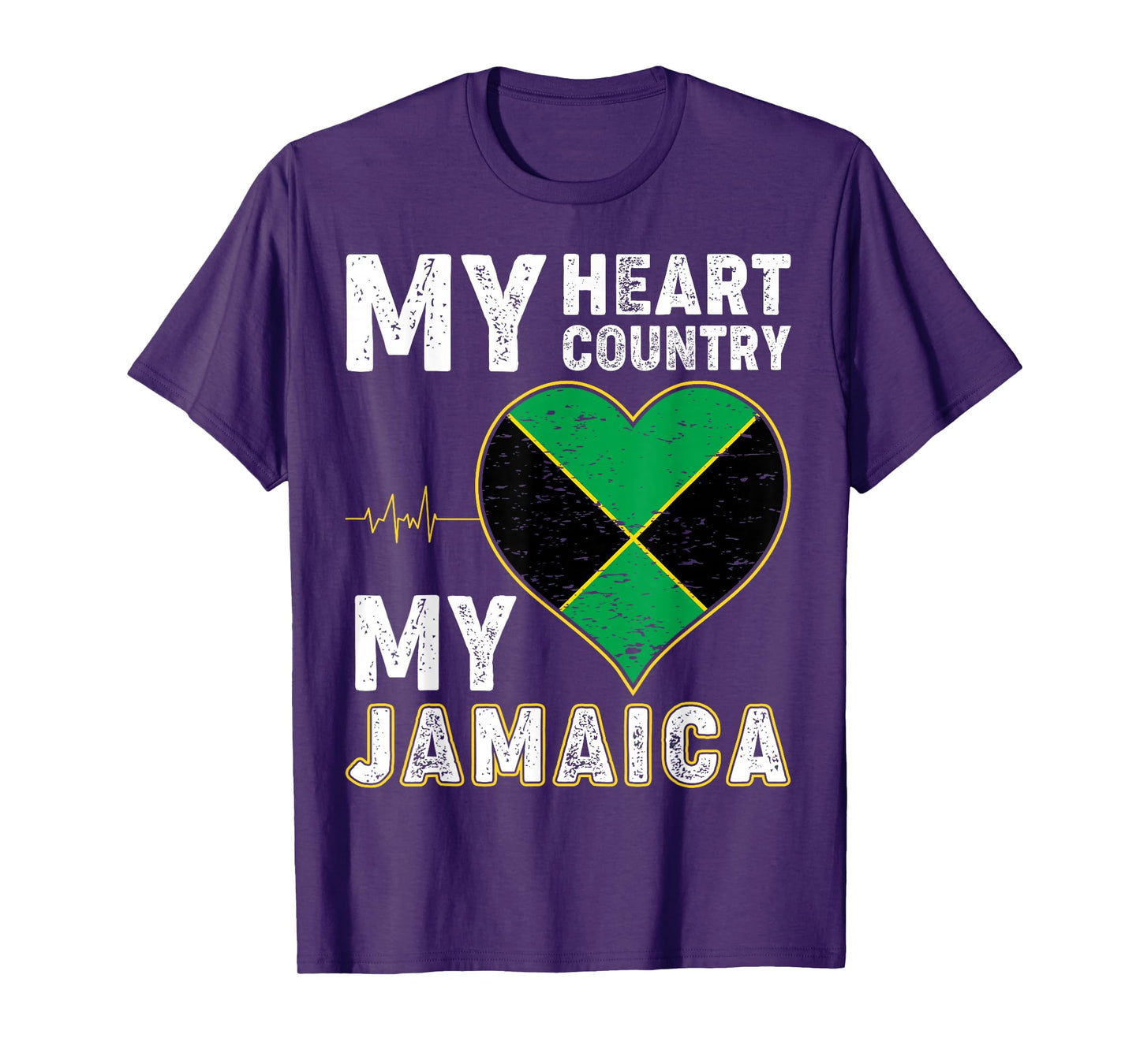 Jamaica Labour Party Jamaican Flag Heart Patriotic Vintage T-Shirt