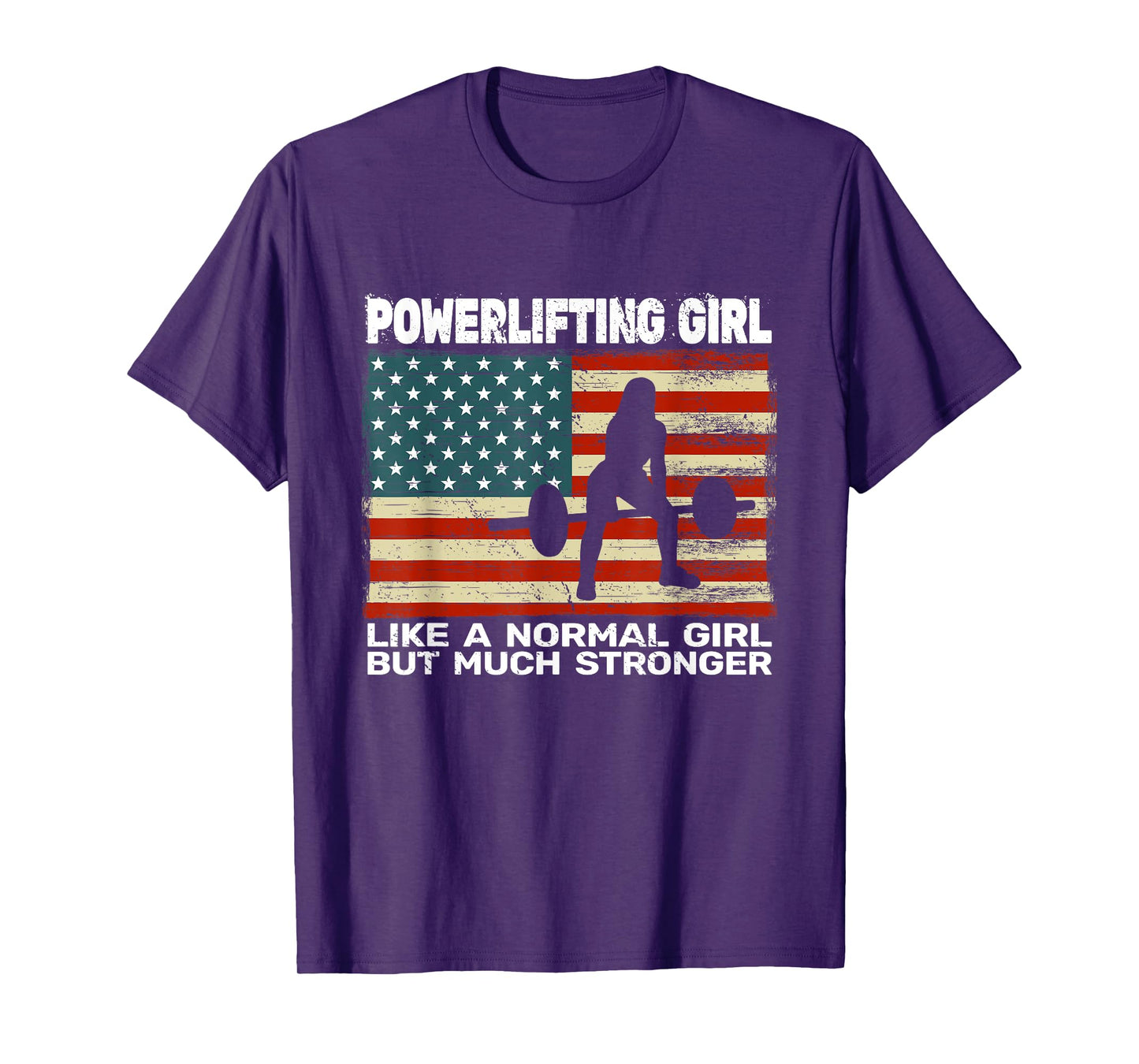 USA gym powerlifter powerlifting weightlifting for women T-Shirt