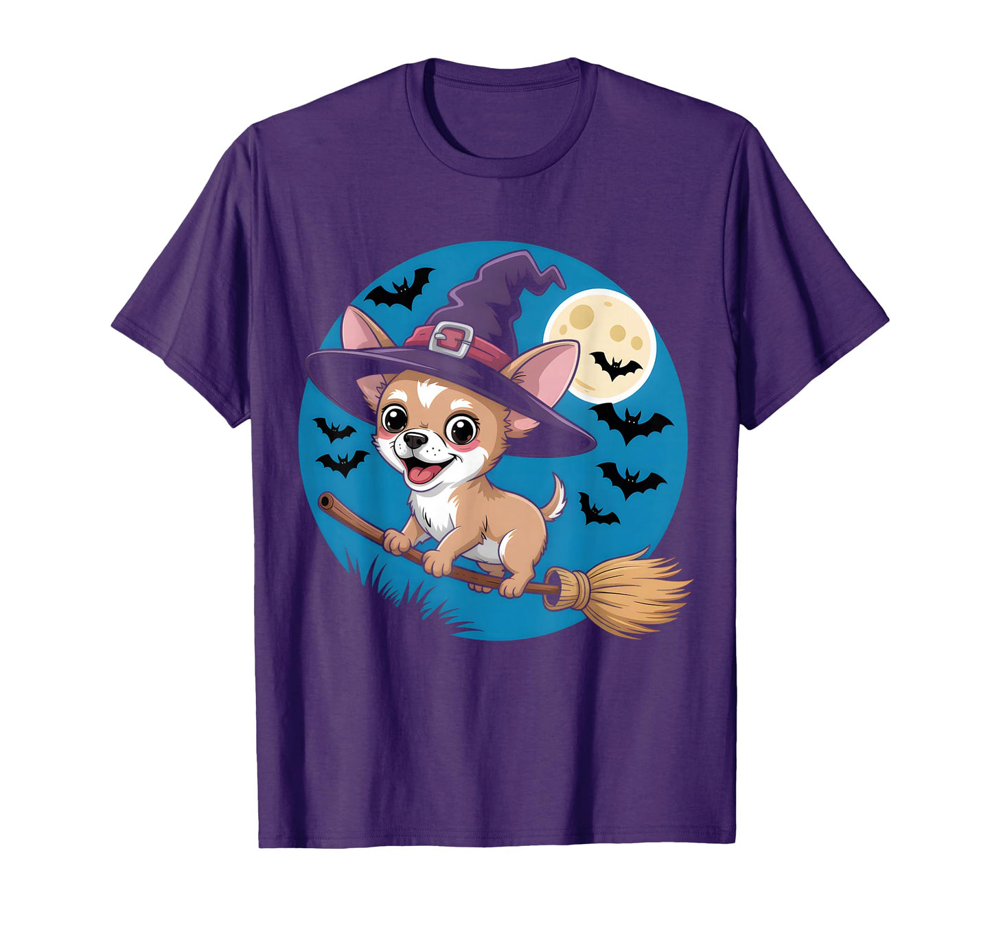 Chihuahua Witch Halloween T-Shirt