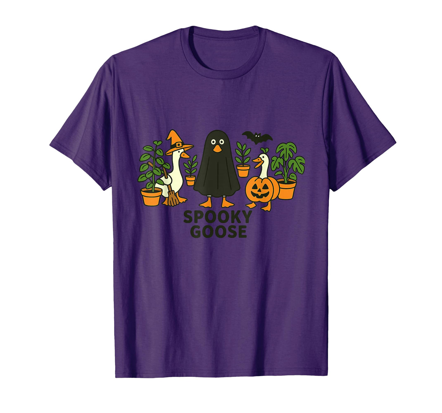Spooky Goose Funny Halloween Costume Design T-Shirt