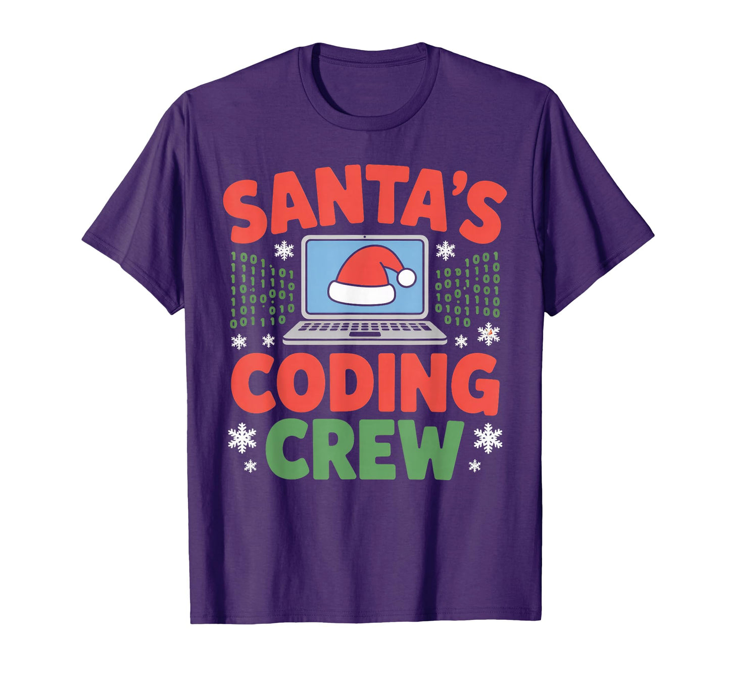 Santa’s Coding Crew Holiday Tech Laptop T-Shirt