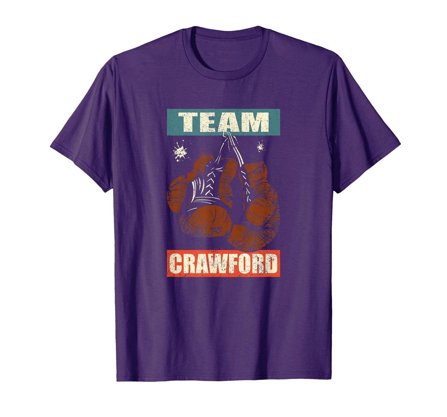 Crawford Last Name Retro Family Name Crawford Boxing T-Shirt