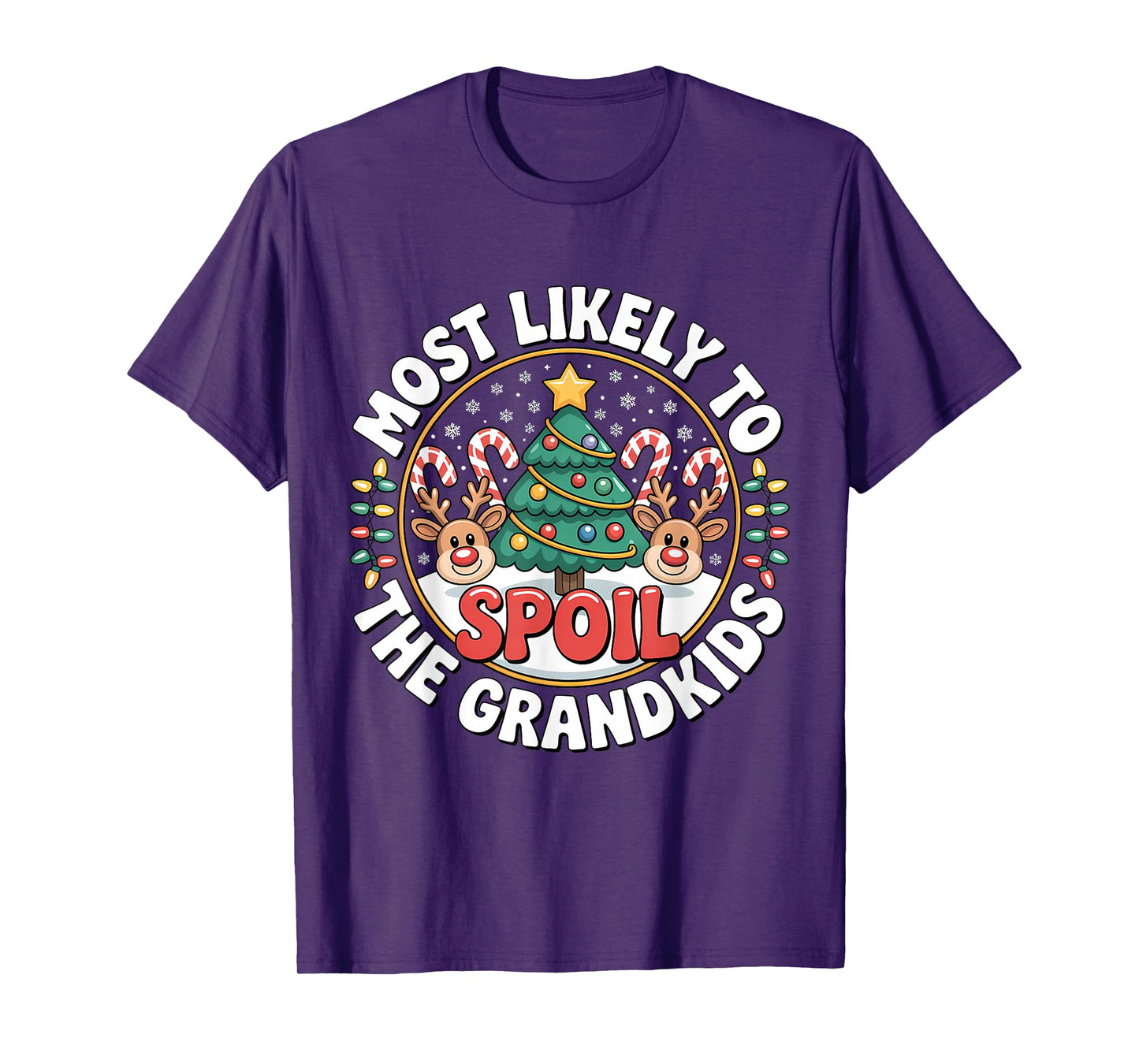 Humor Most Likely to Spoil The Grandkids Christmas Party T-Shirt