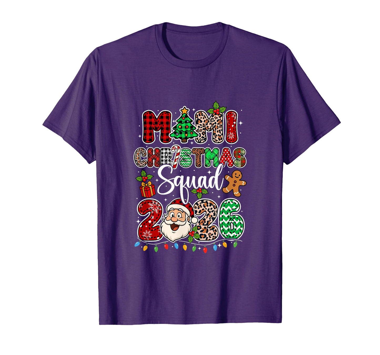 Mimi Christmas Crew 2026 Leopard Funny Santa Family Group T-Shirt