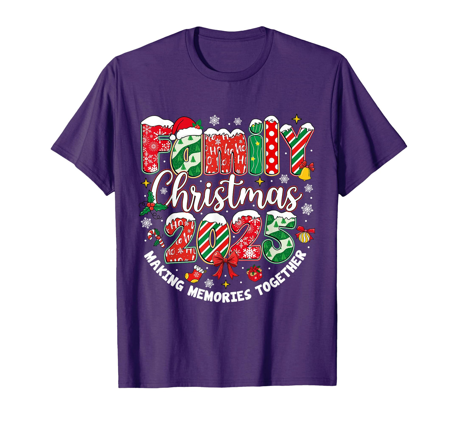 Family Christmas 2025 Matching Outfit Xmas Squad Santa Group T-Shirt