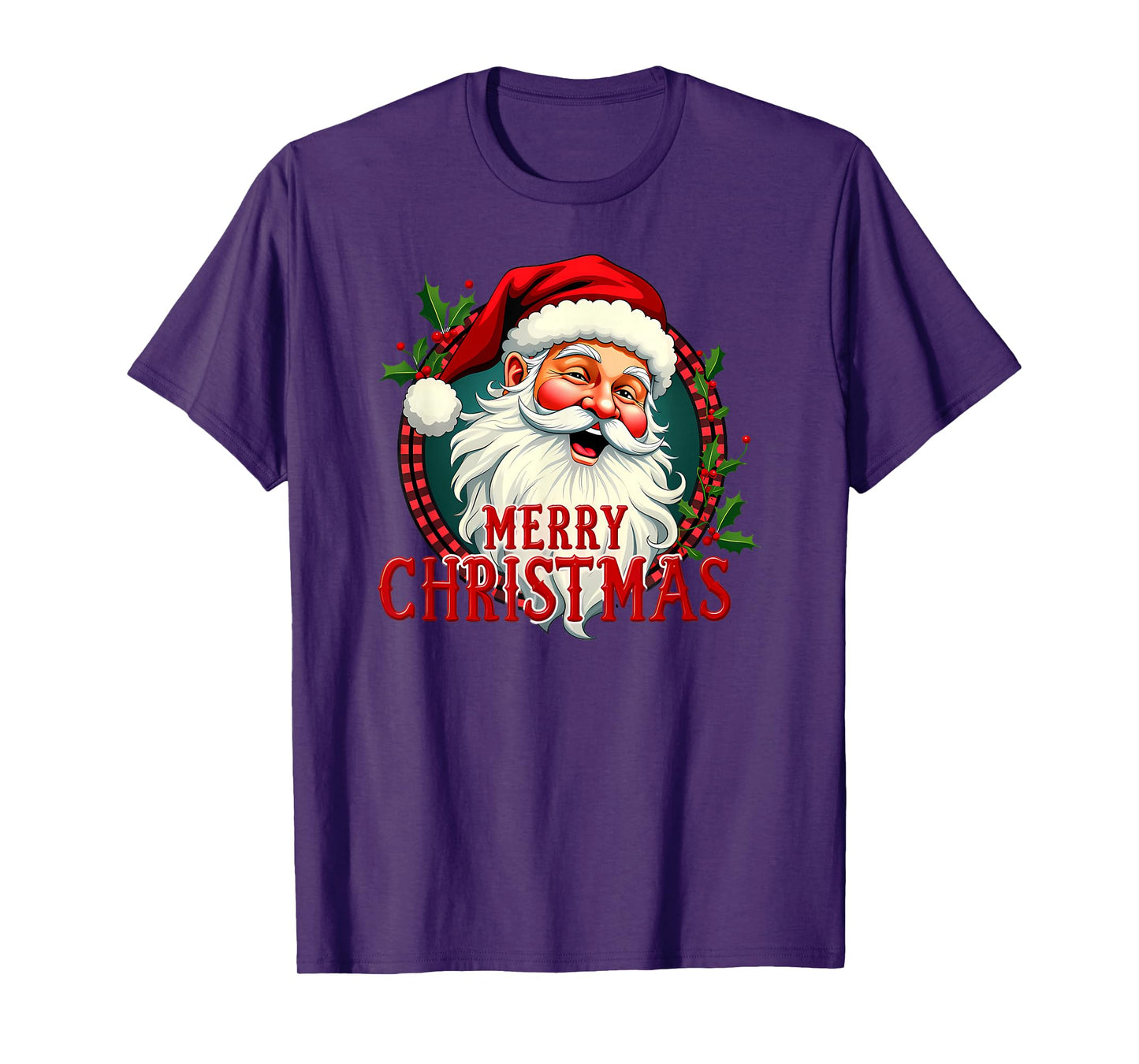Jolly Santa Merry Christmas Holiday Cheer T-Shirt