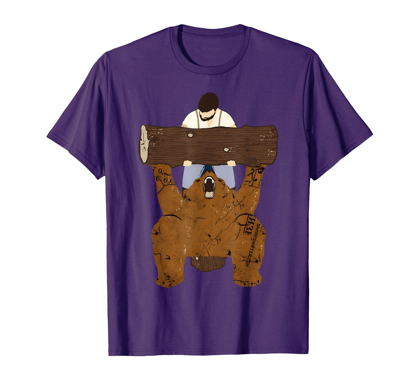 Bear and Man at the Gym Bear Spotting T-Shirt