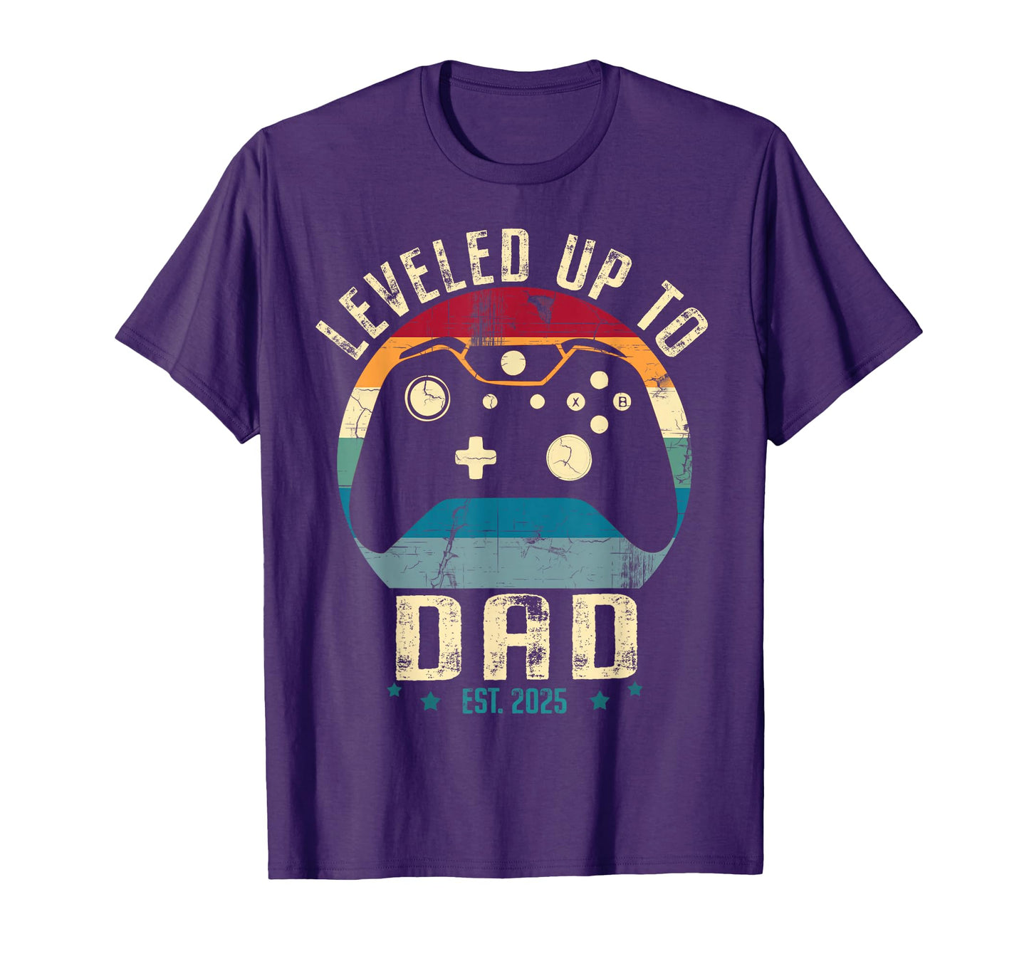 I Leveled Up To Dad 2025 Promoted To Daddy Soon To Be Father T-Shirt