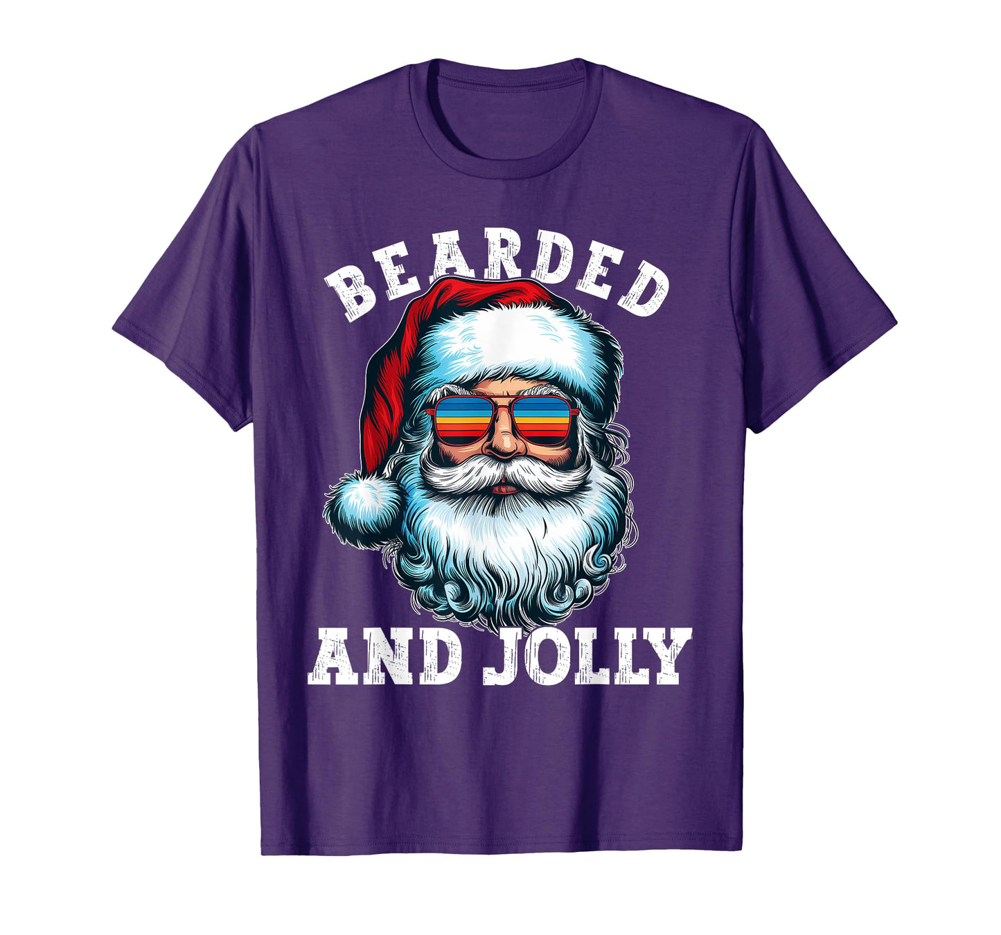 Vintage Mens Bearded And Jolly Gift Christmas For Men T-Shirt