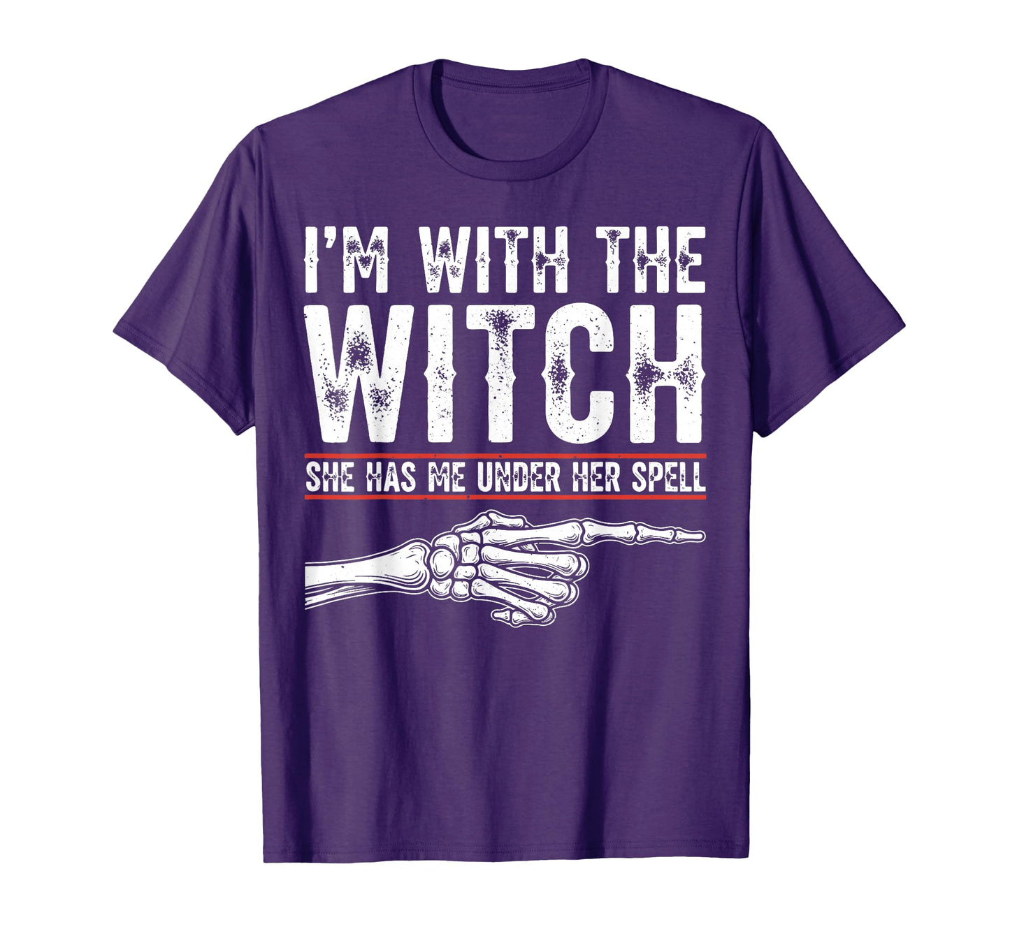 I’m with The Witch Funny Halloween Couple Costume T-Shirt