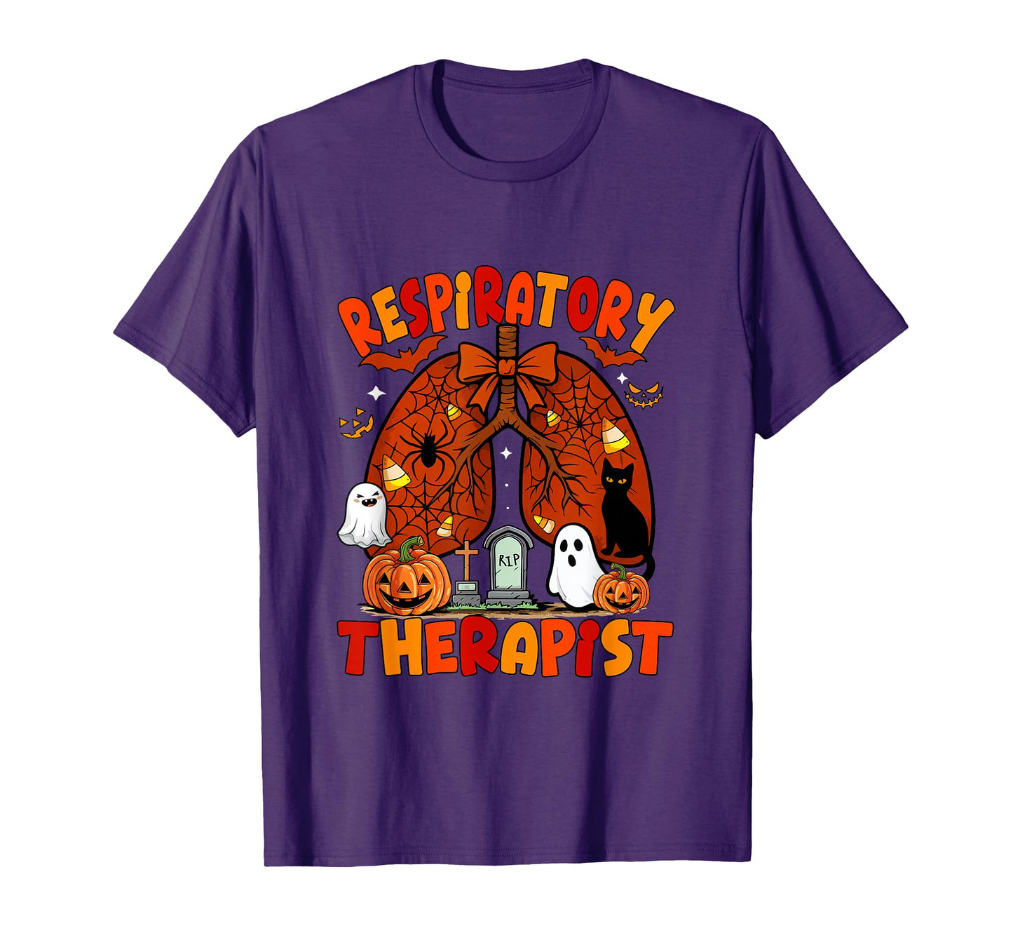 Respiratory Therapist Horror Lungs Halloween Medical T-Shirt