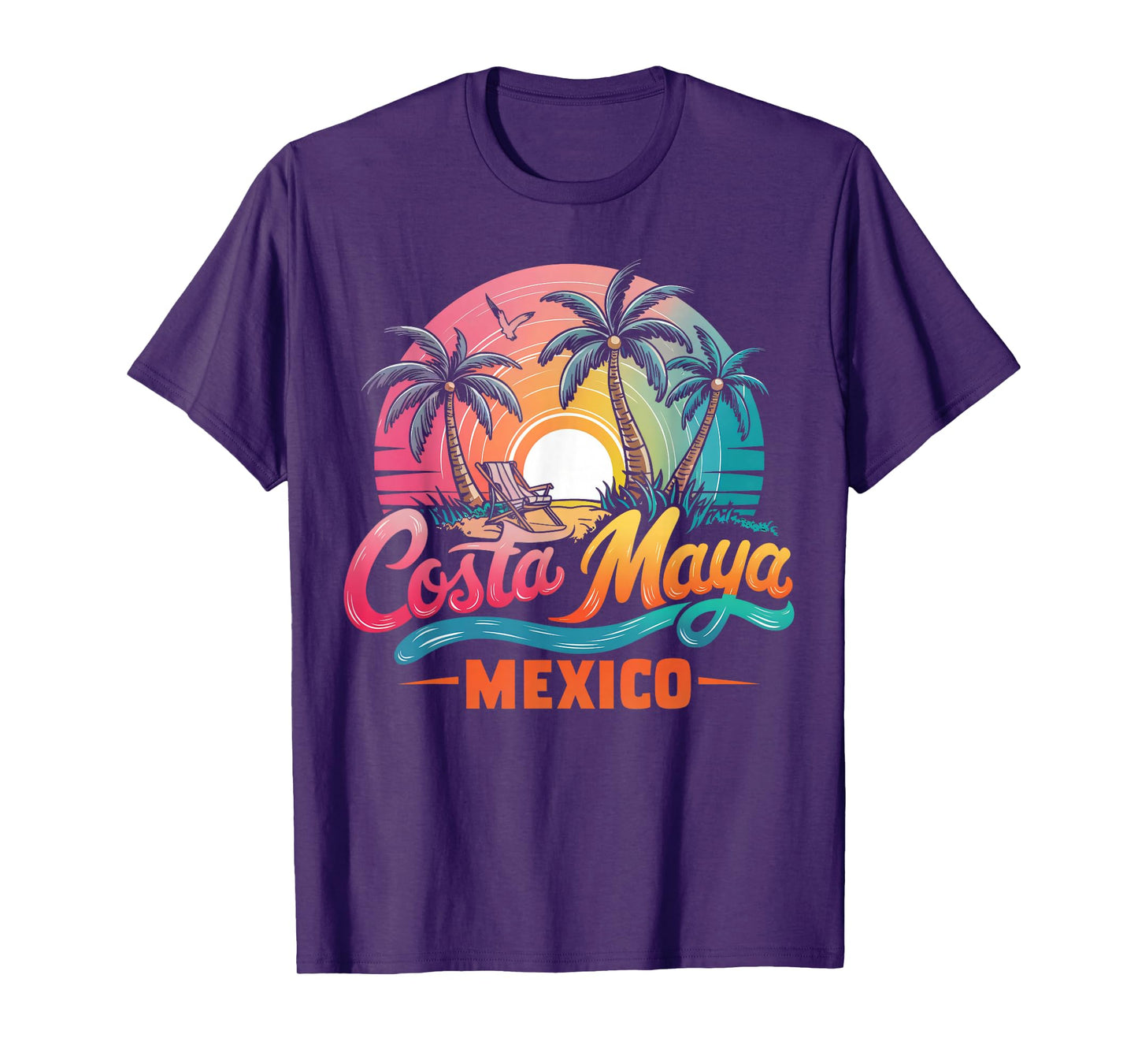 Costa Maya Mexico Tropical Sunset beach Souvenir Vacation T-Shirt