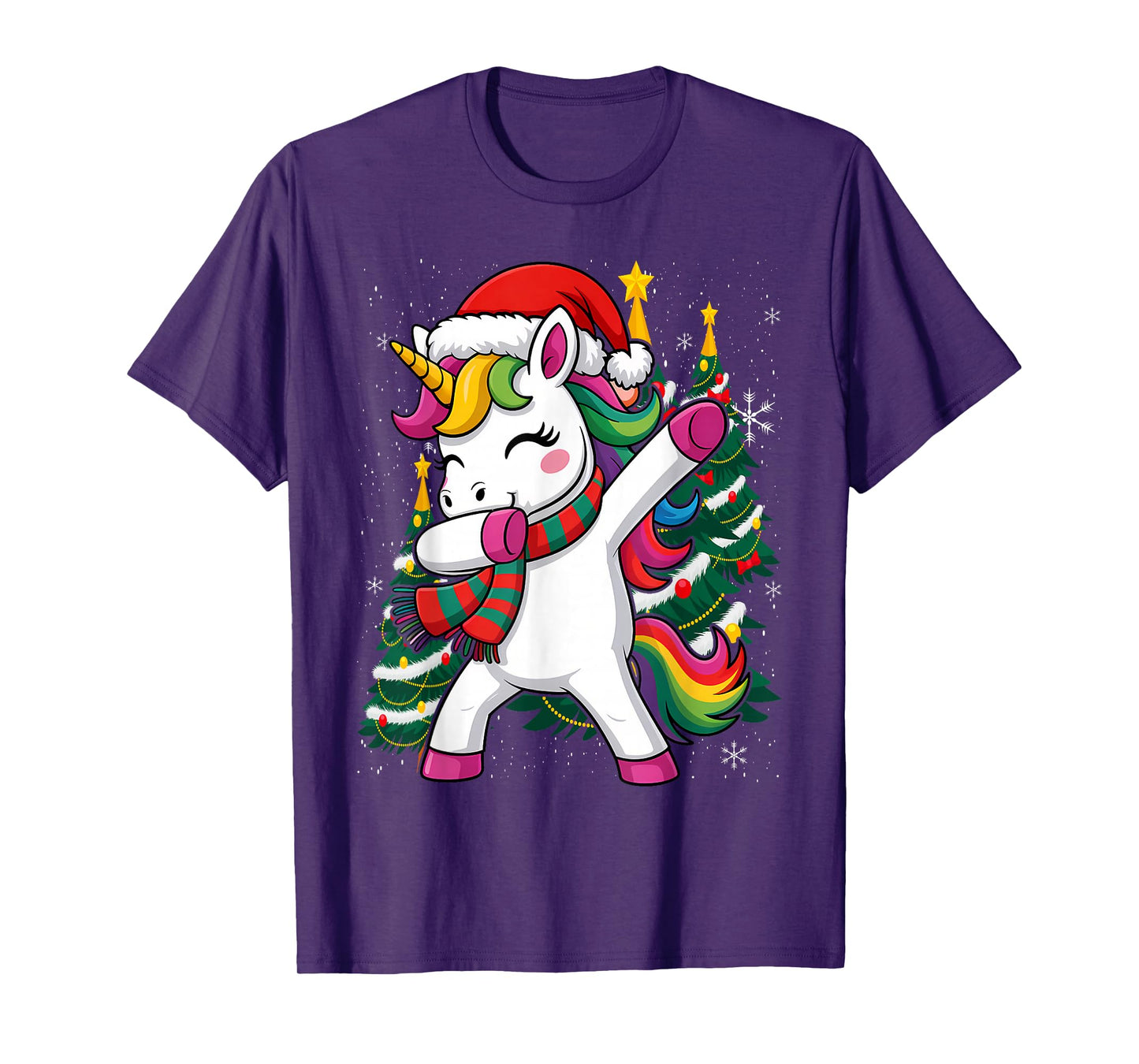 Dabbing Unicorn Santa Christmas Kids Girls Women Xmas Dab T-Shirt