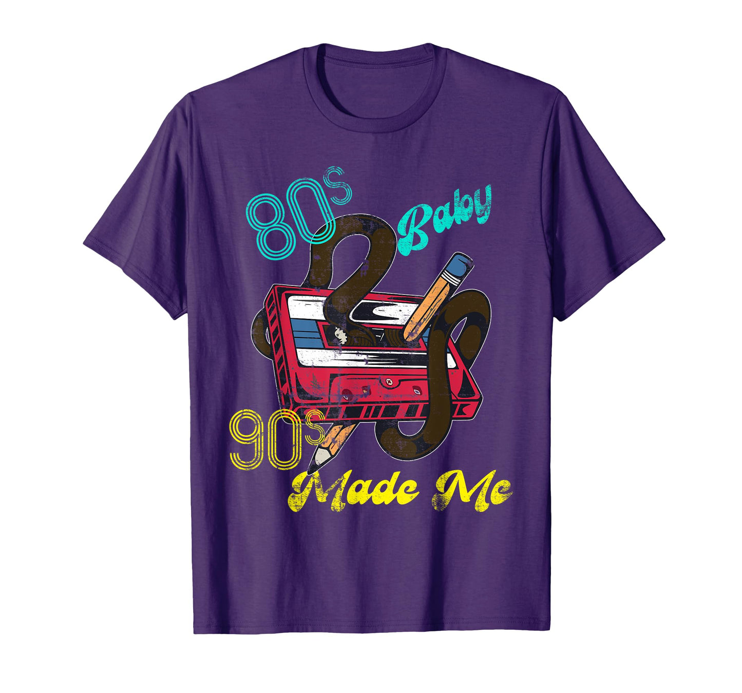 Distressed Vintage 1980s 80's Baby 1990s 90's Made Me Retro T-Shirt