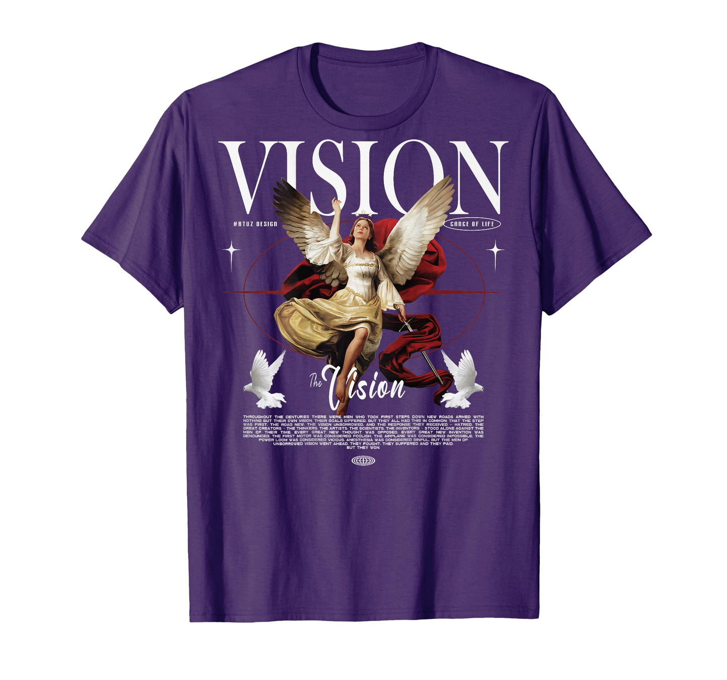 RTUZ / Modern streetwear with backprint motif Modern hip hop vintage graffiti urban back print streetwear T-Shirt