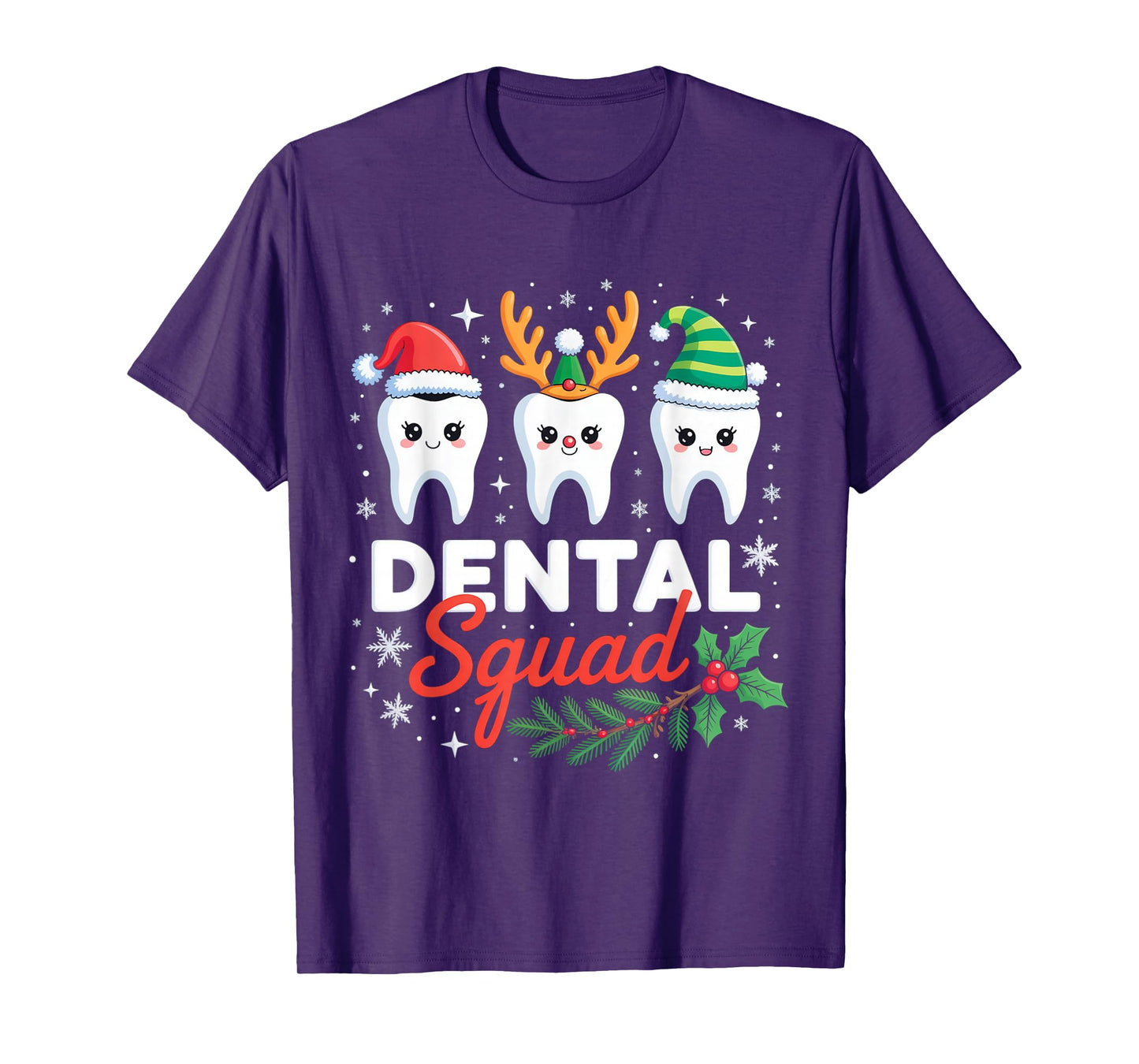 Matching Christmas Dental Squad Christmas Dentist Teeth Xmas T-Shirt
