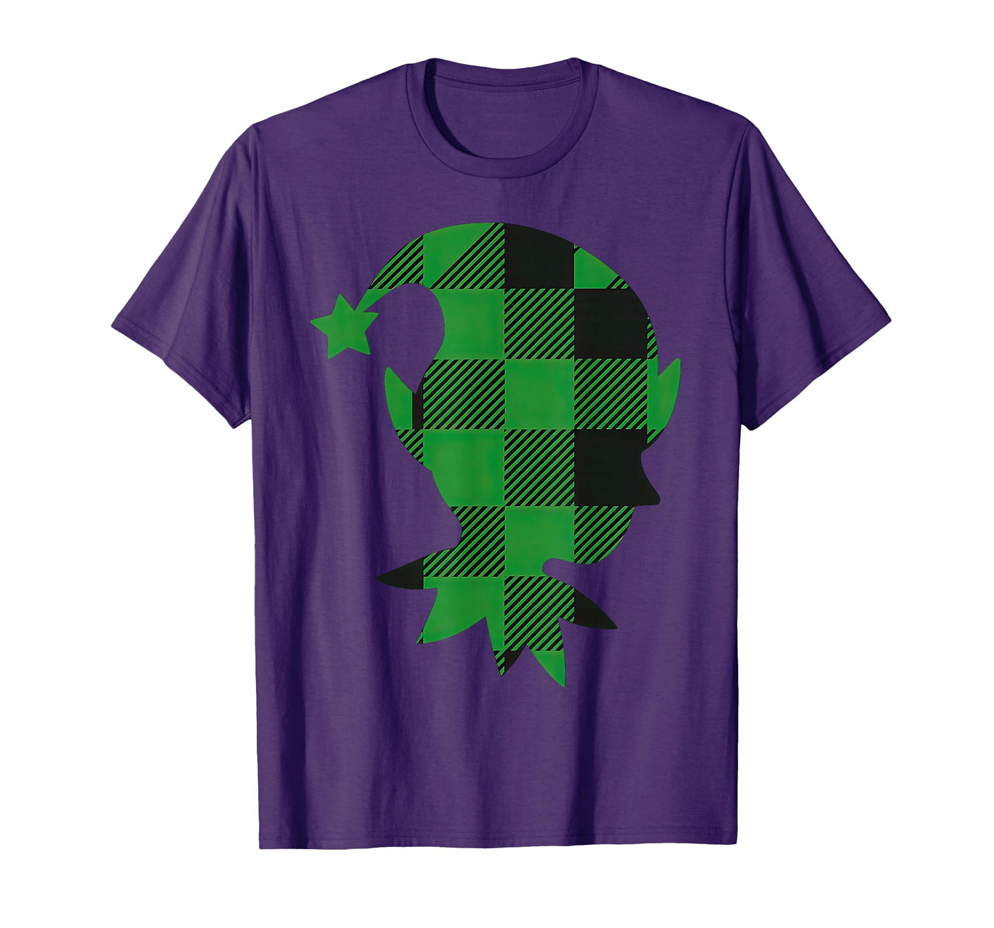 Cute Santa Elf Silhouette Minimal Christmas T-Shirt