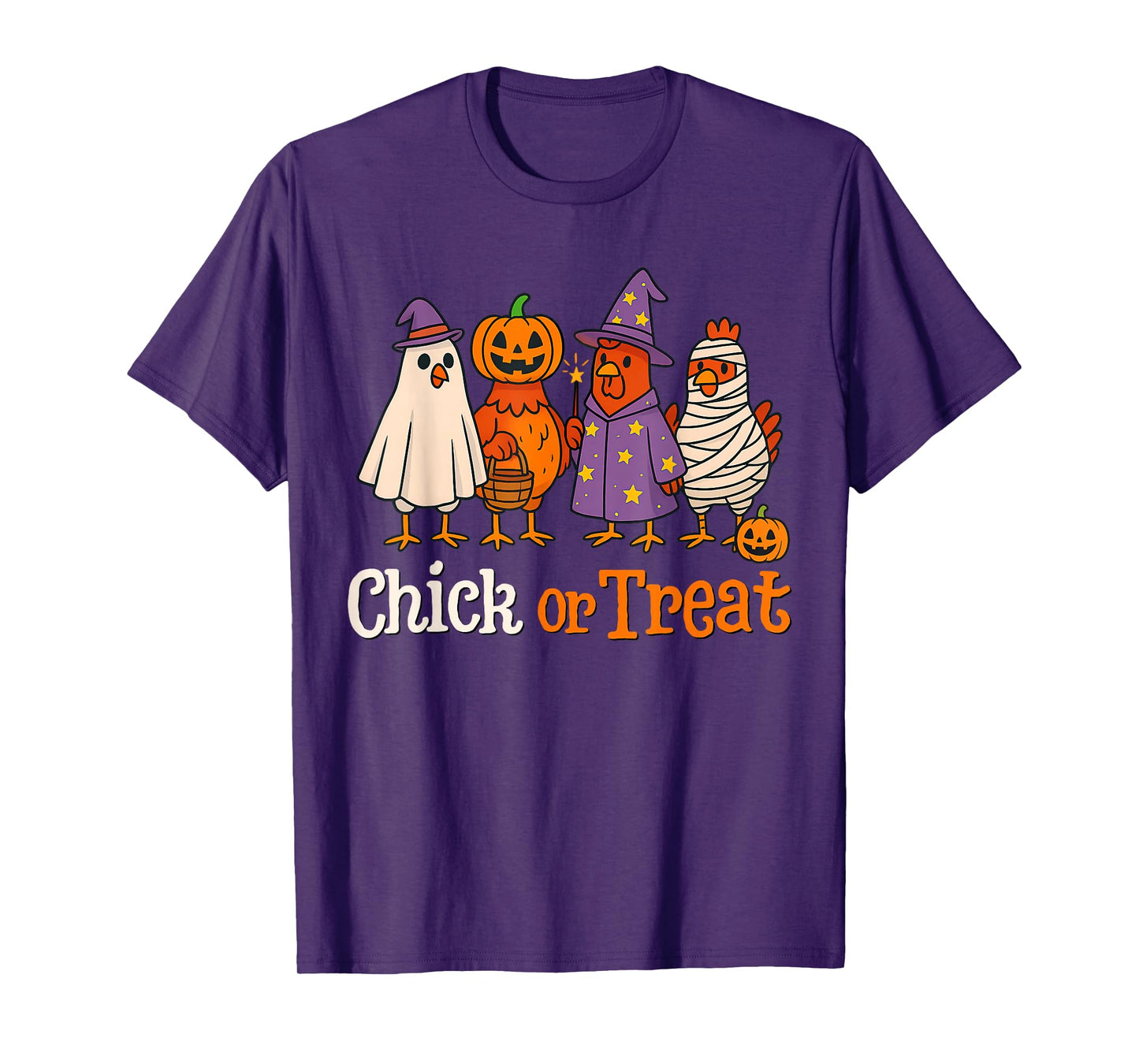 Chick or Treat Halloween Witch Spooky Chicken Kids T-Shirt