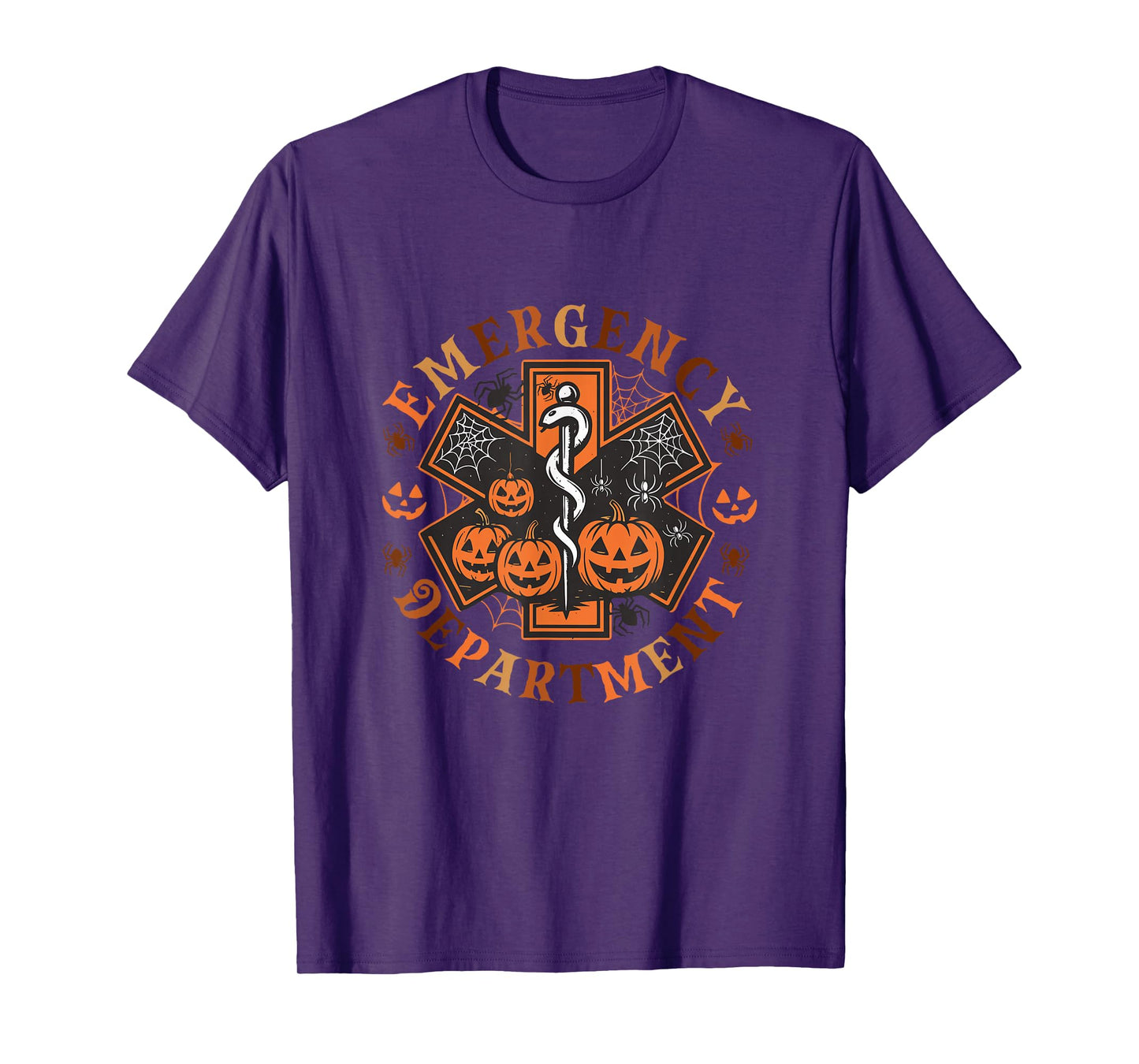 Emergency Department Halloween Pumpkin Spooky Nurse Fall T-Shirt