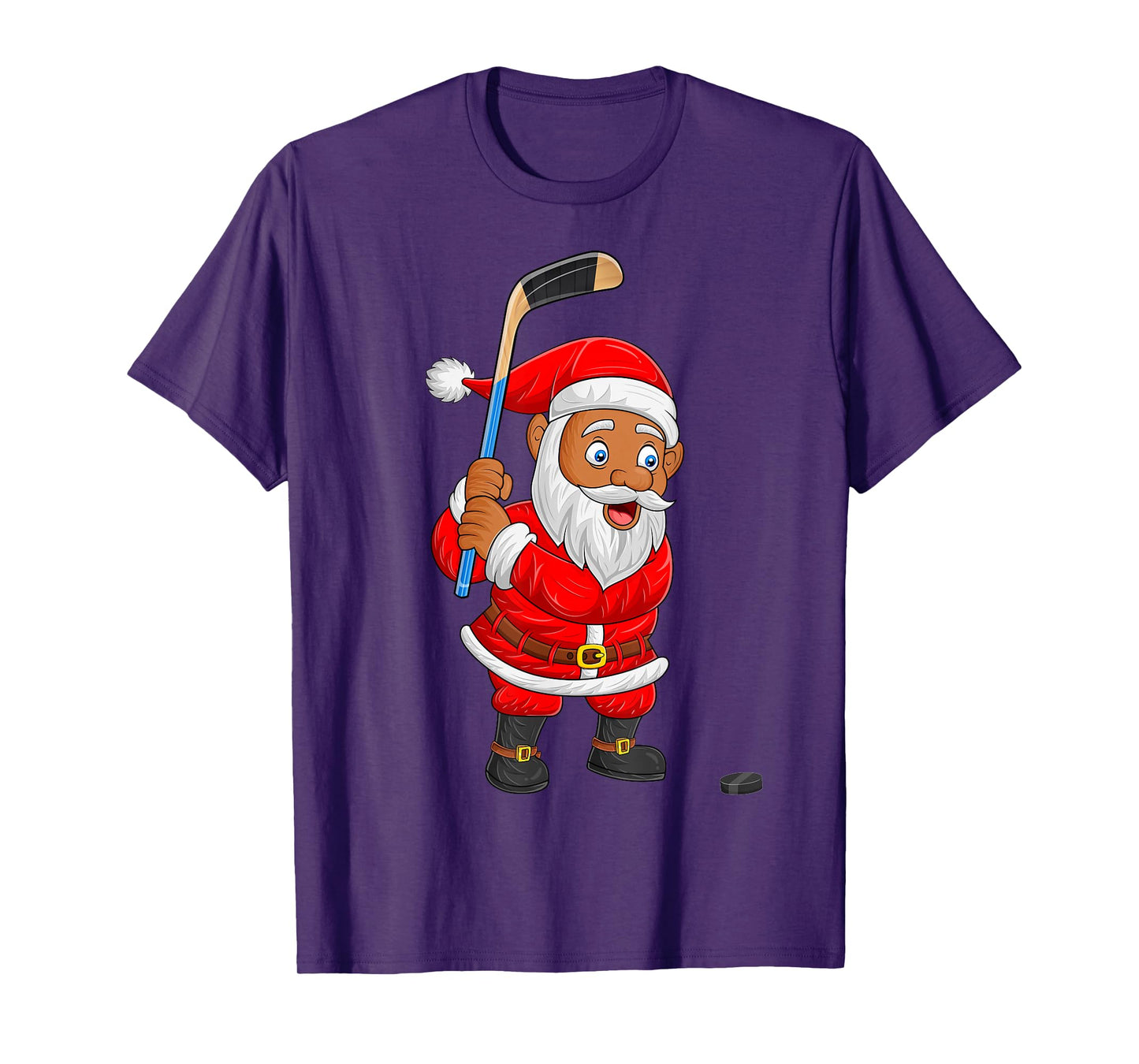 Ice Hockey Player Santa Christmas Pajamas Men Women Boys T-Shirt
