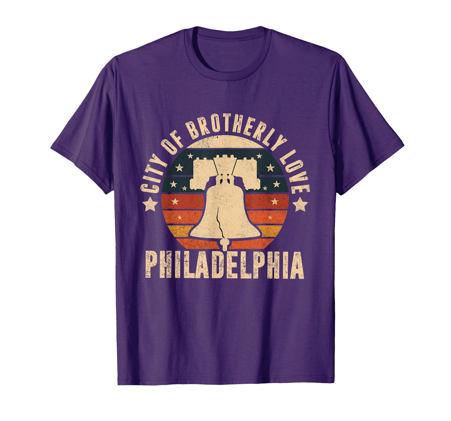 City Of Brotherly Love Philadelphia Vintage Library Bell T-Shirt